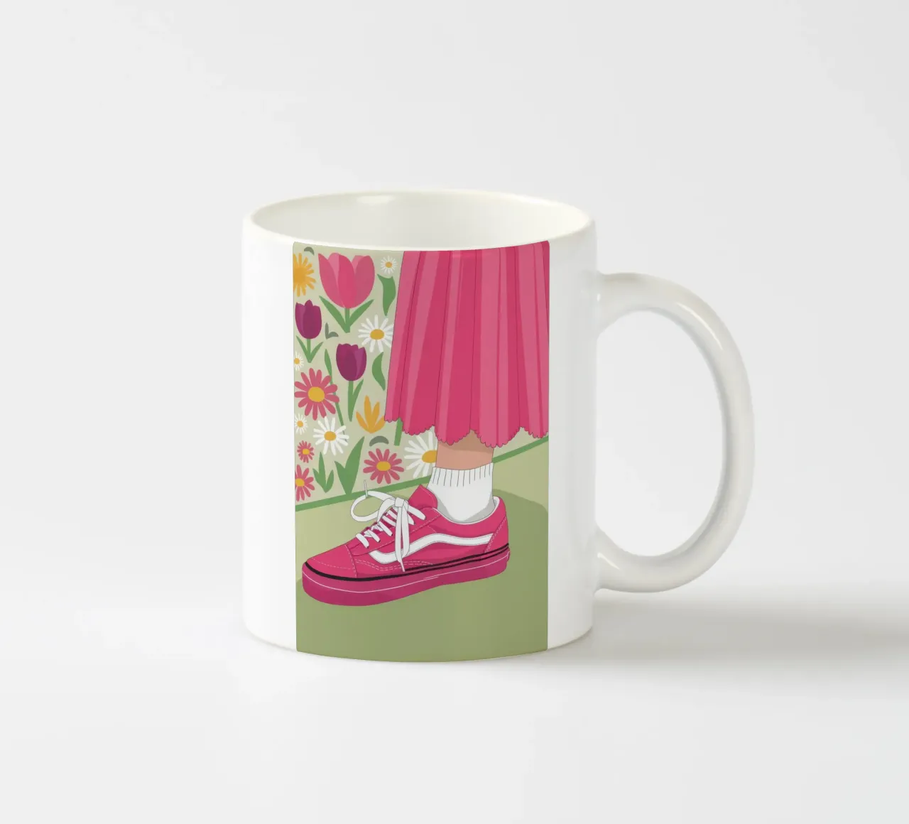 Gonna rosa Tulipani tazza in ceramica da Veil Maya