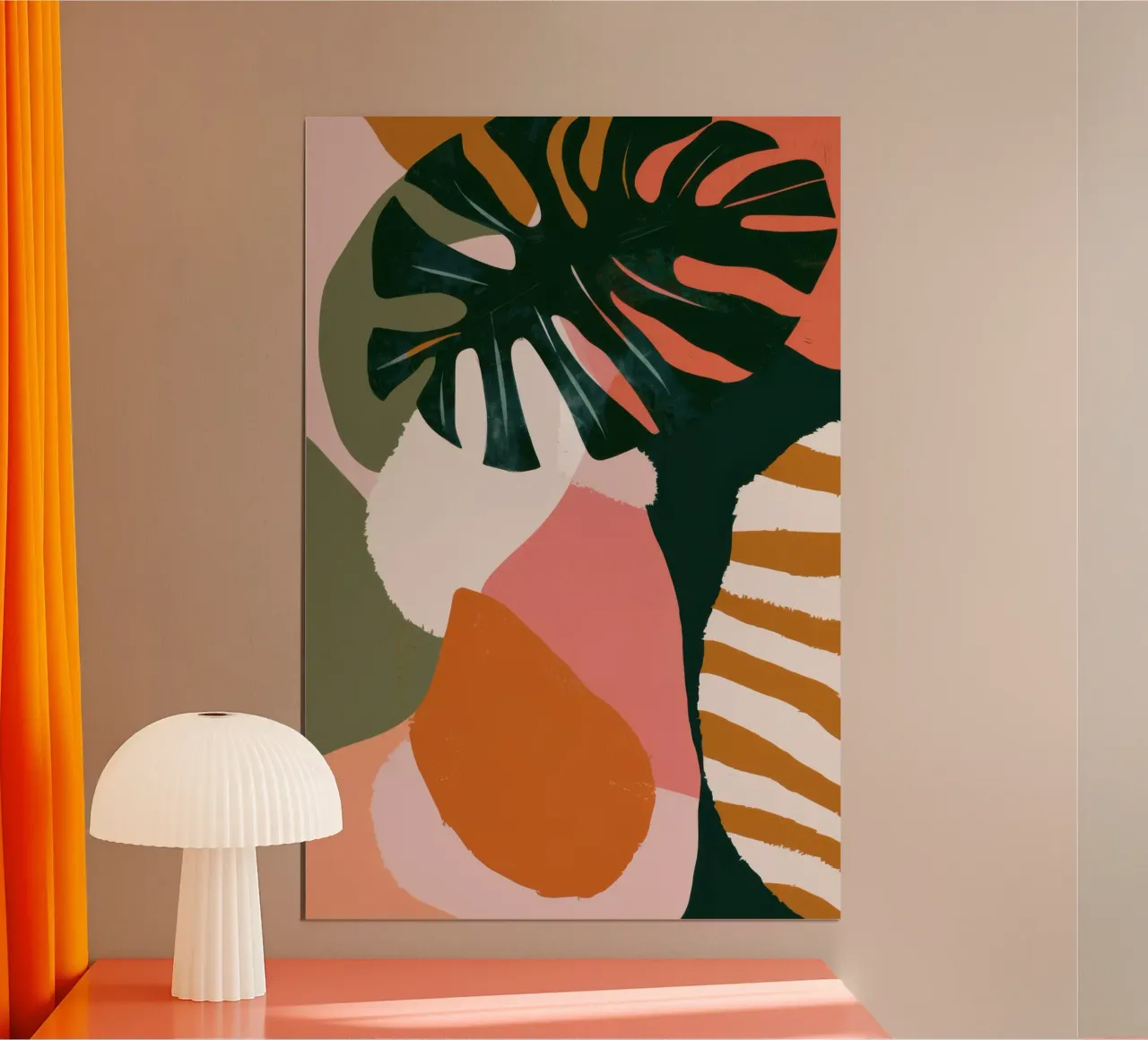 Figura di terra astratta poster con telaio in alluminio da Bring Haven