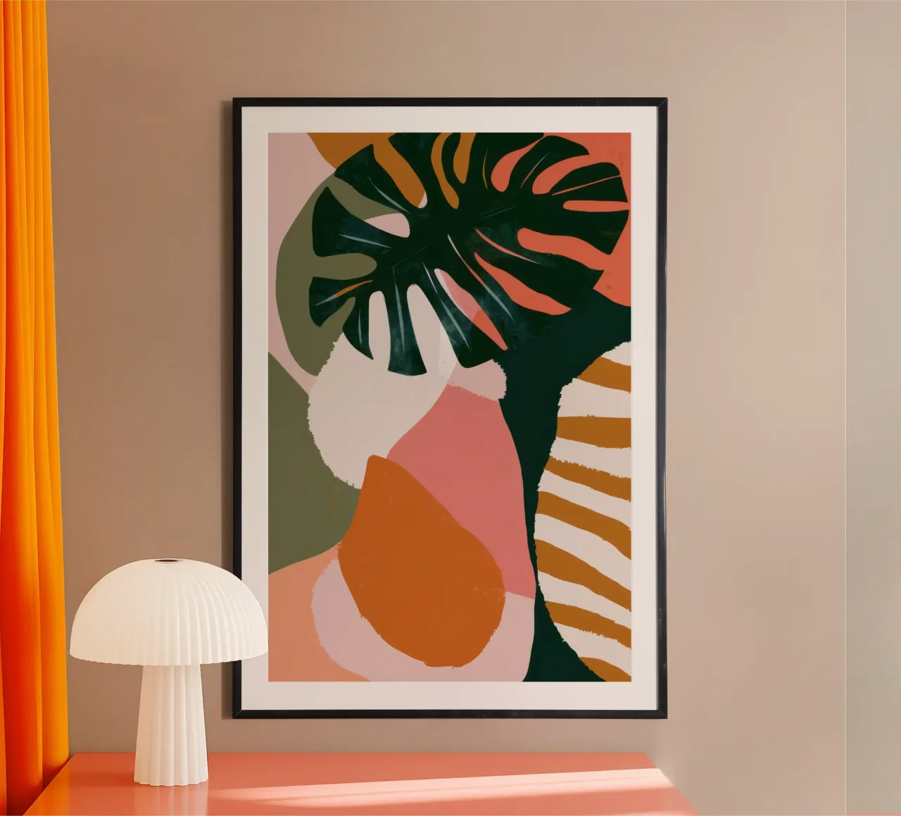Figura di terra astratta poster con telaio in alluminio da Bring Haven