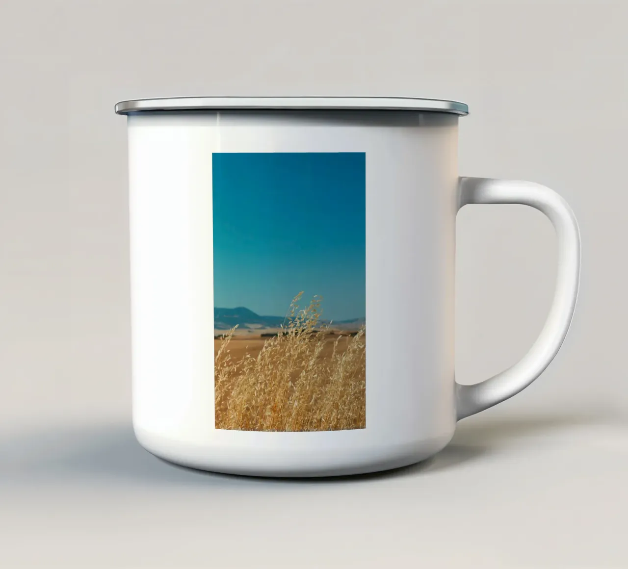 dry grass summer Emaille Tasse von animal story home