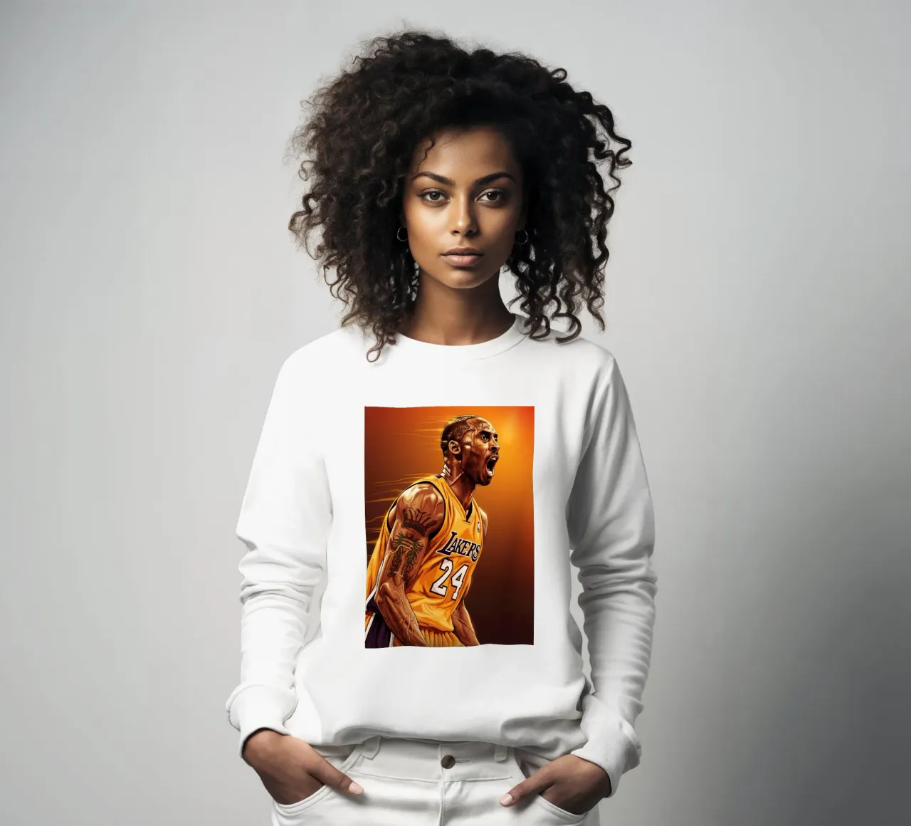Kobe Bryant portrait (3) sweatshirt by Lembayung art