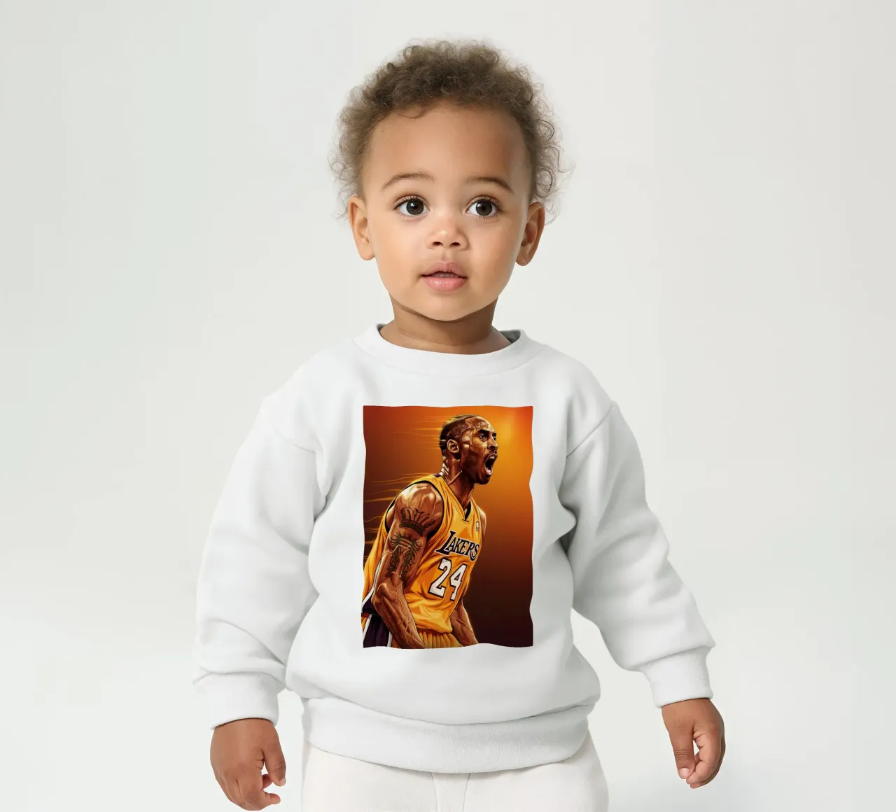 Kobe Bryant portrait (3) felpa neonato da Lembayung art