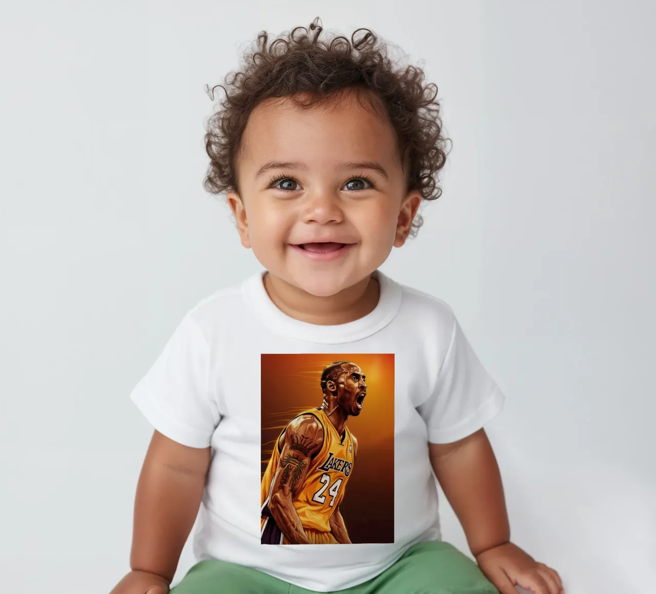 Kobe Bryant portrait (3) maglietta neonato da Lembayung art