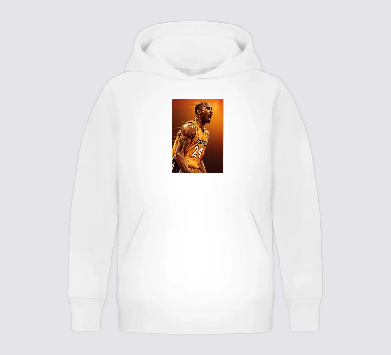 Kobe Bryant portrait (3) felpa bambino con cappuccio da Lembayung art