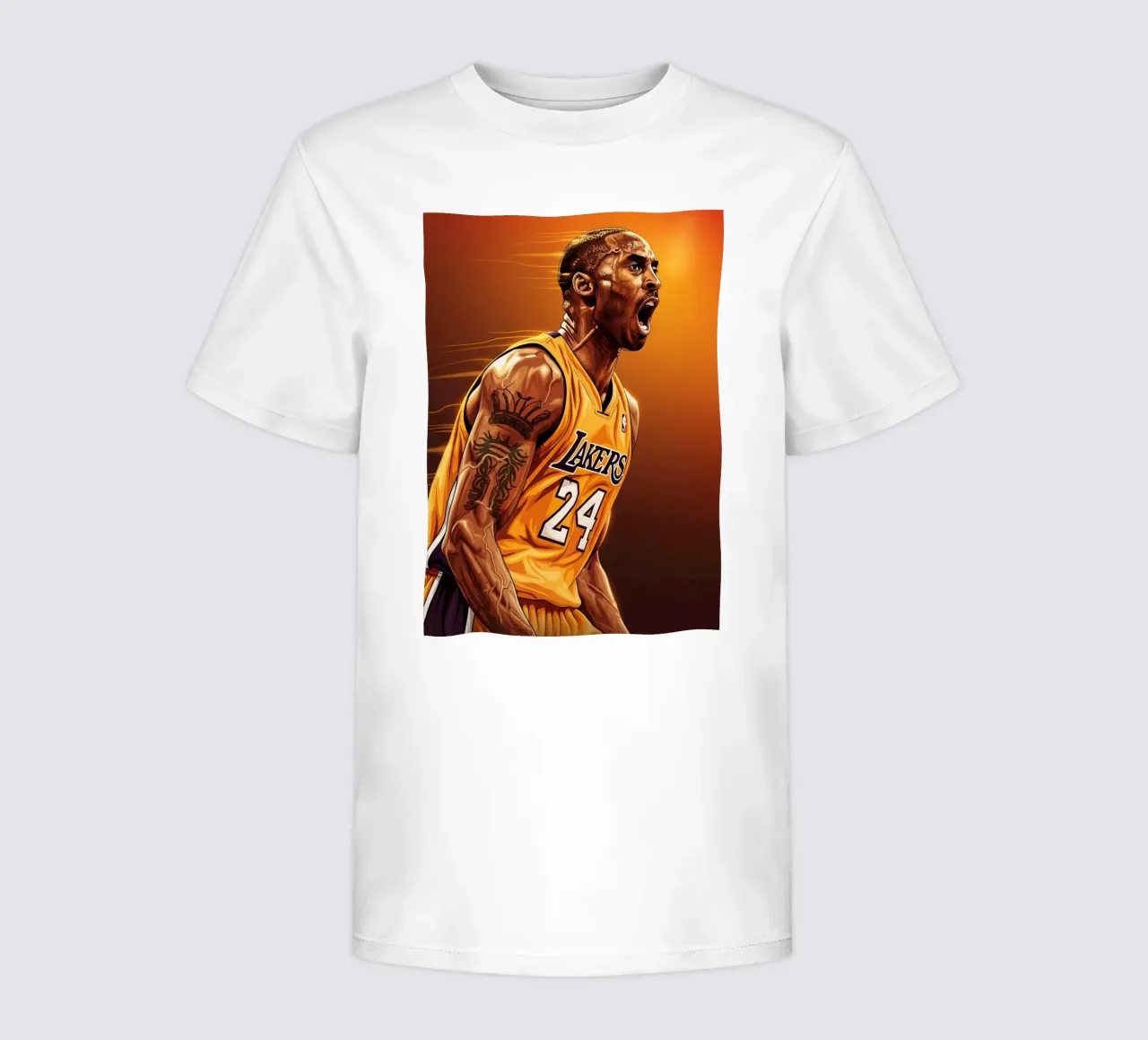 Kobe Bryant portrait (3) kids t-shirt by Lembayung art