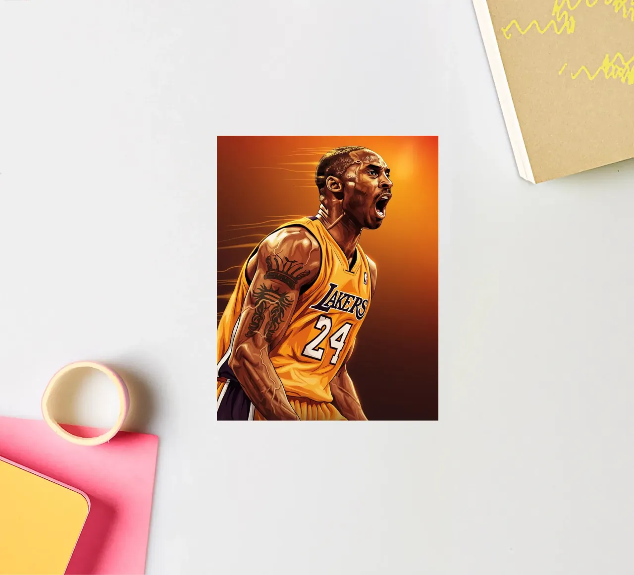 Kobe Bryant portrait (3) adesivo da Lembayung art