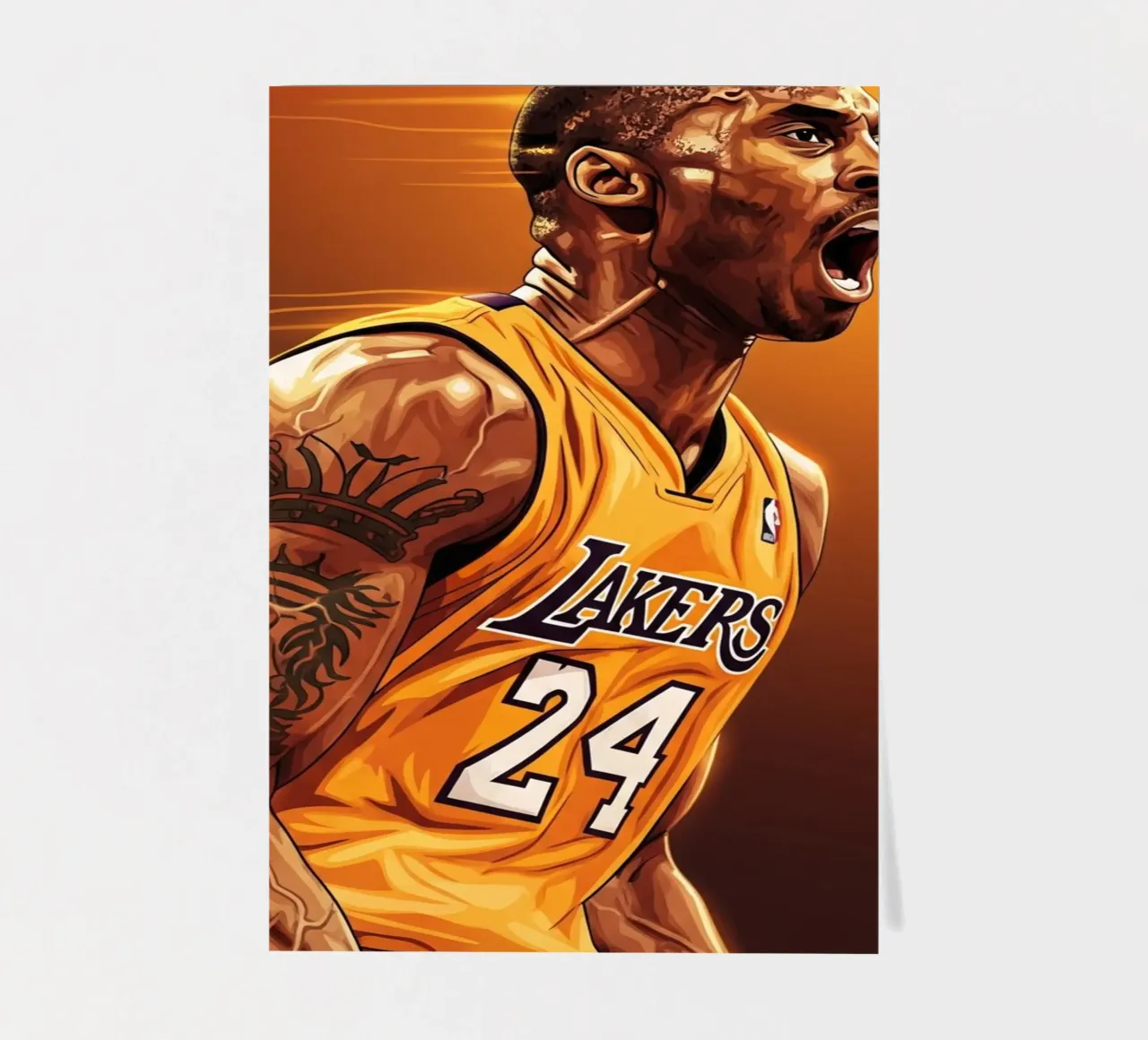 Kobe Bryant portrait (3) foglio adesivo da Lembayung art