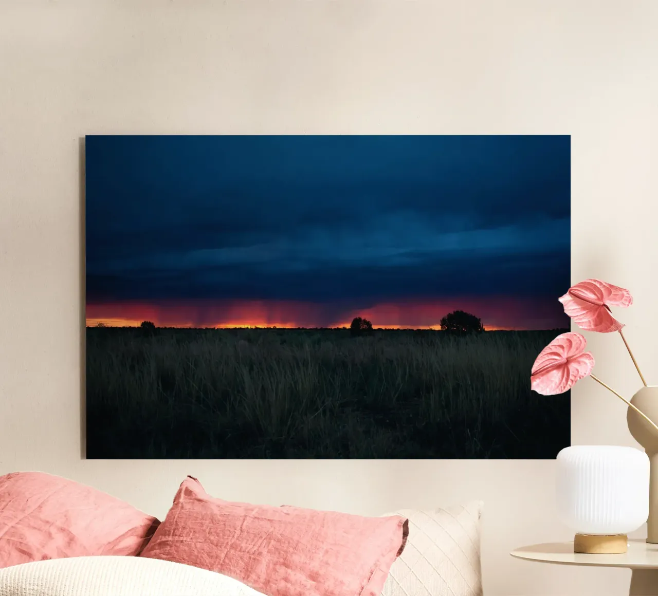 storm clouds grassland alluminio dibond da animal story home