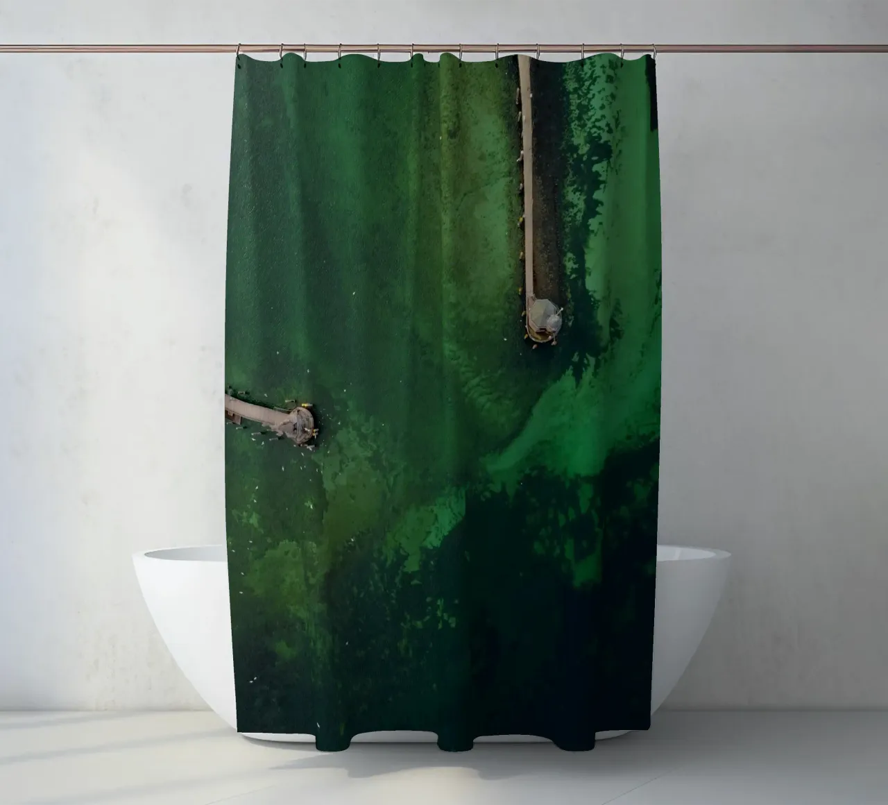 breakwater harbor shower curtain by animal story home