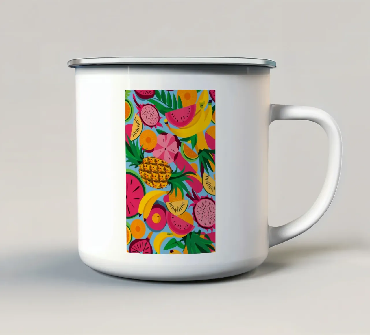 Fiesta di frutta esotica tazza in smalto da Frosh Pallete