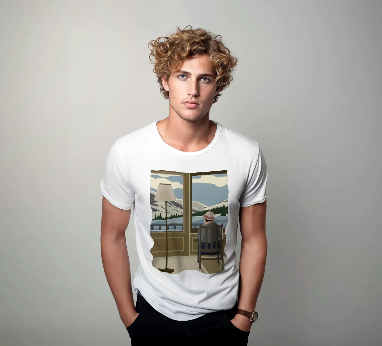 Tranquil Window View T-Shirt von Bring Haven