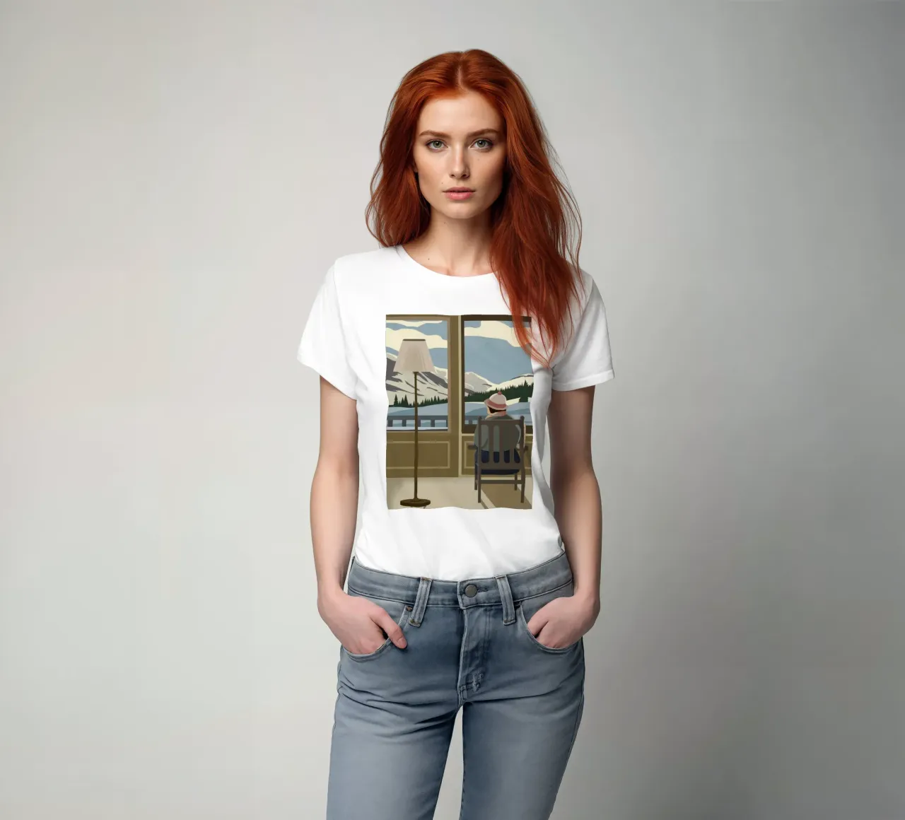 Tranquil Window View T-Shirt von Bring Haven