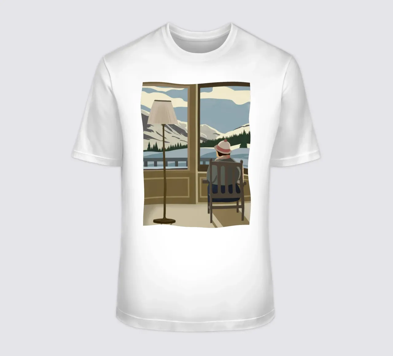 Tranquil Window View T-Shirt von Bring Haven
