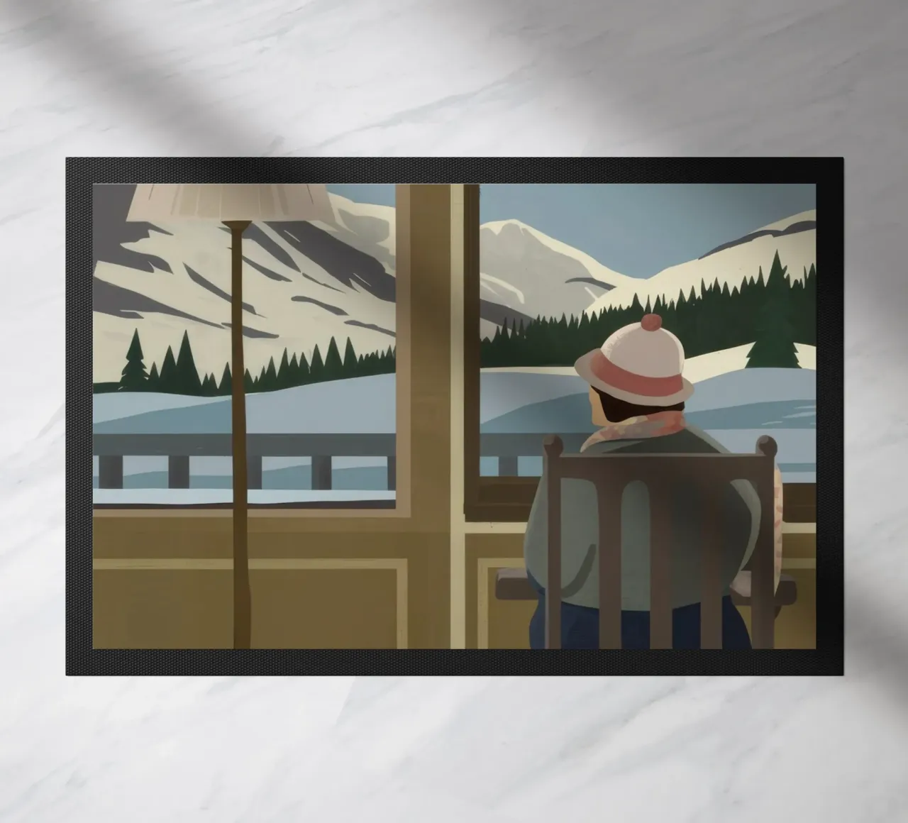 Tranquil Window View doormat by Bring Haven