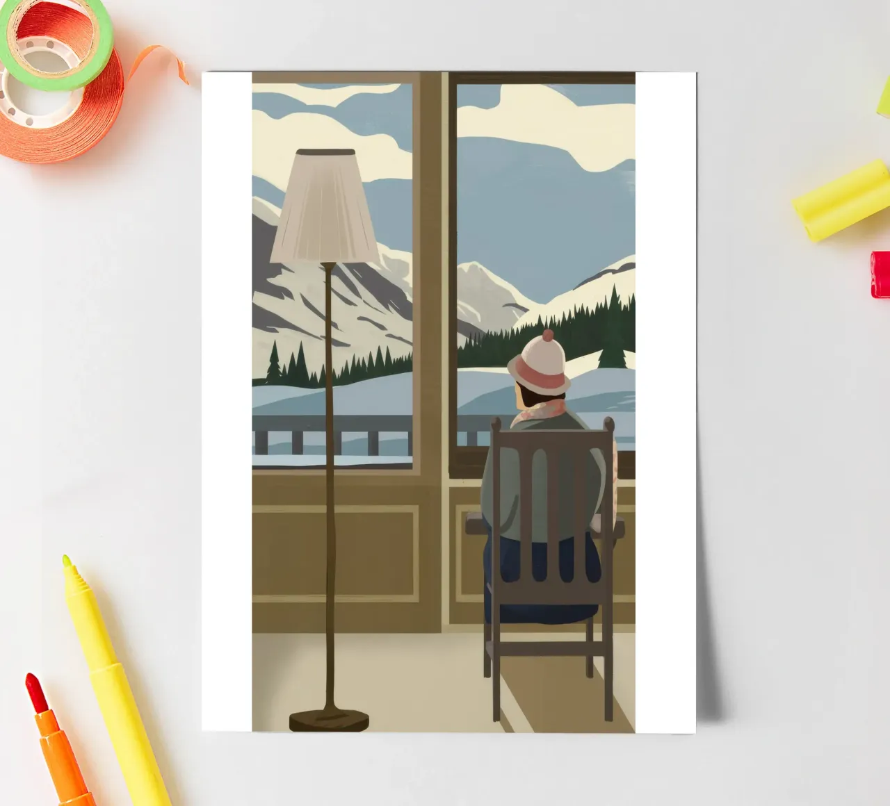 Tranquil Window View Stickerbogen von Bring Haven