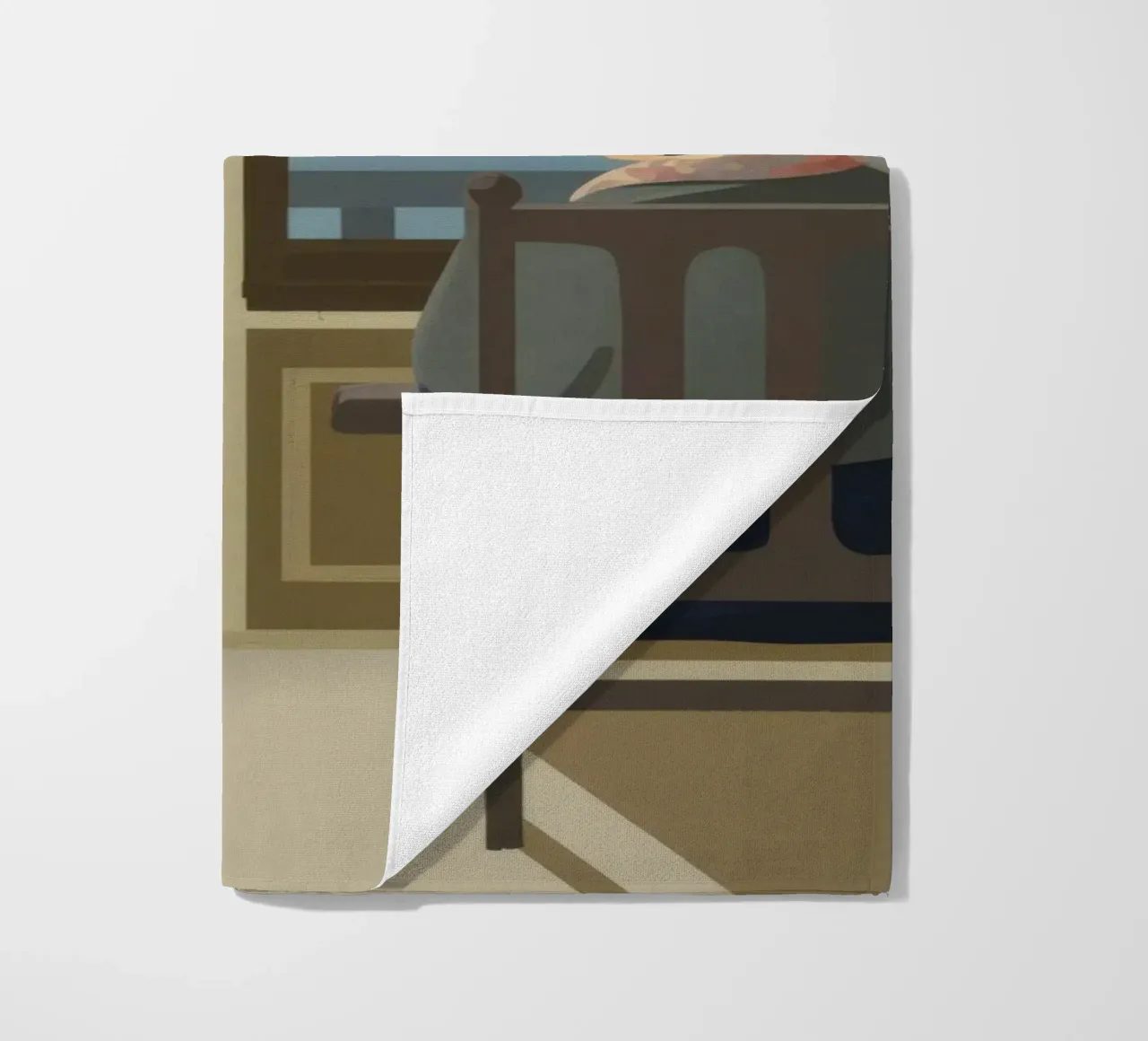 Tranquil Window View beach towel by Bring Haven
