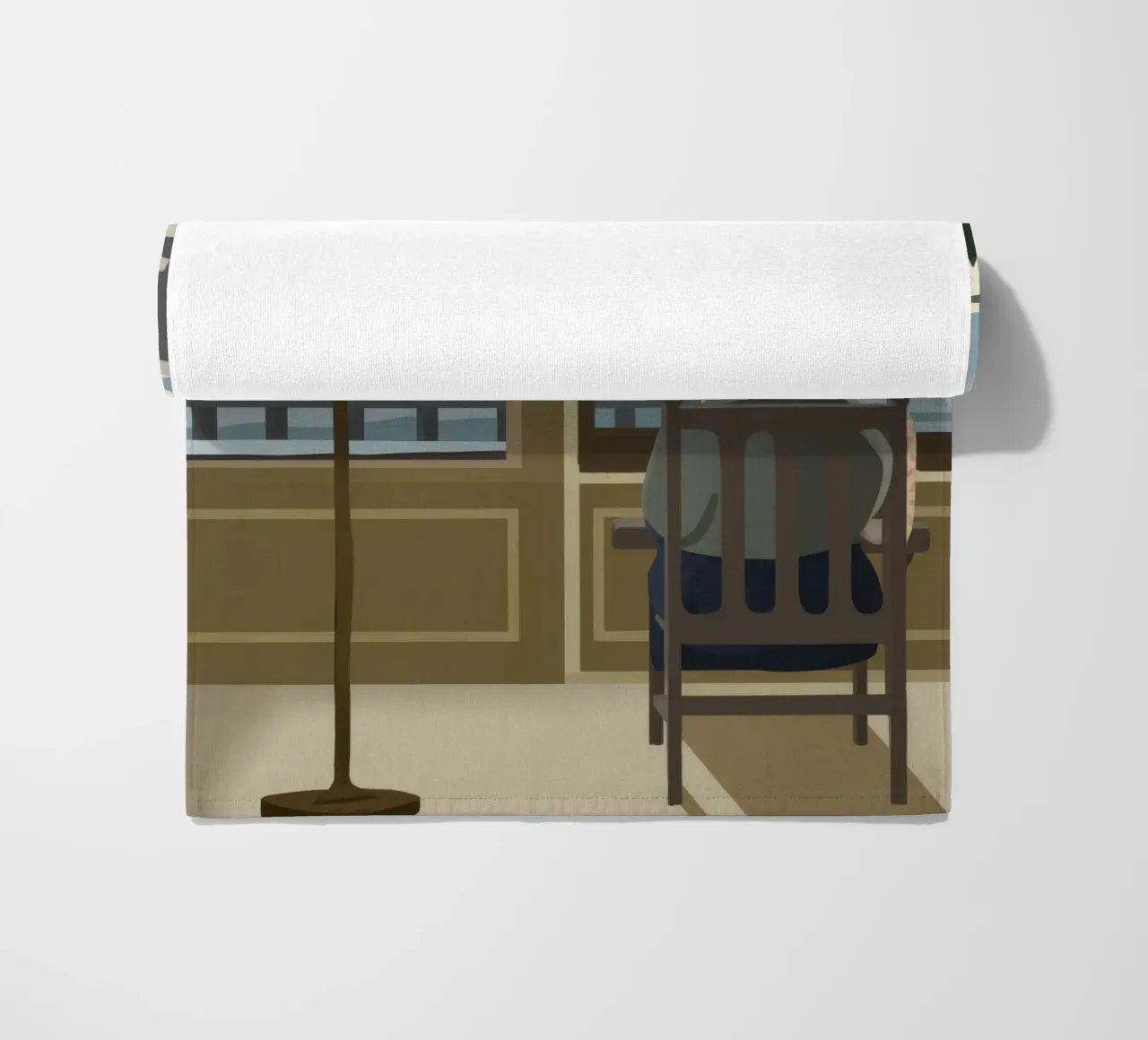 Tranquil Window View beach towel by Bring Haven