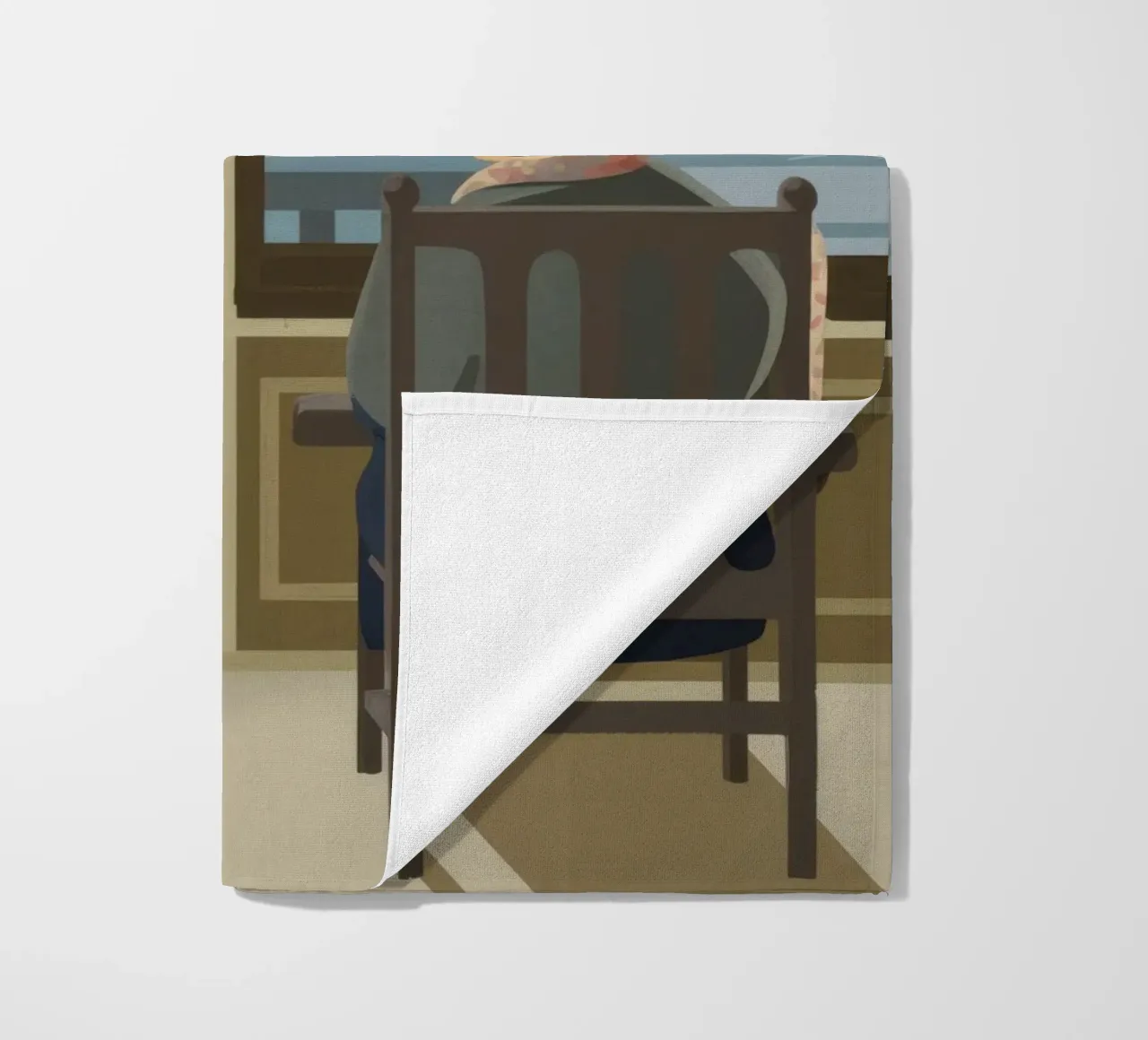 Tranquil Window View beach towel by Bring Haven
