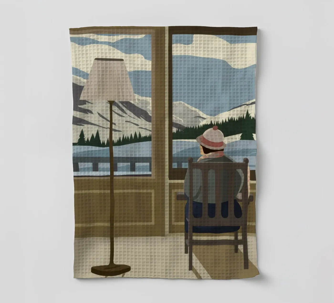 Tranquil Window View Geschirrtuch von Bring Haven