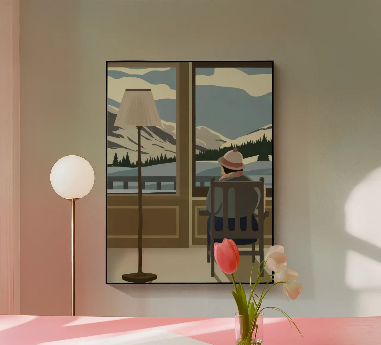 Tranquil Window View acrylic glass by Bring Haven
