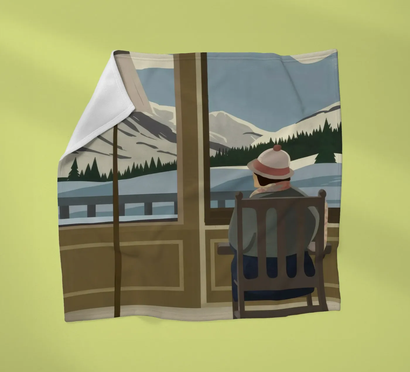 Tranquil Window View fleece blanket by Bring Haven