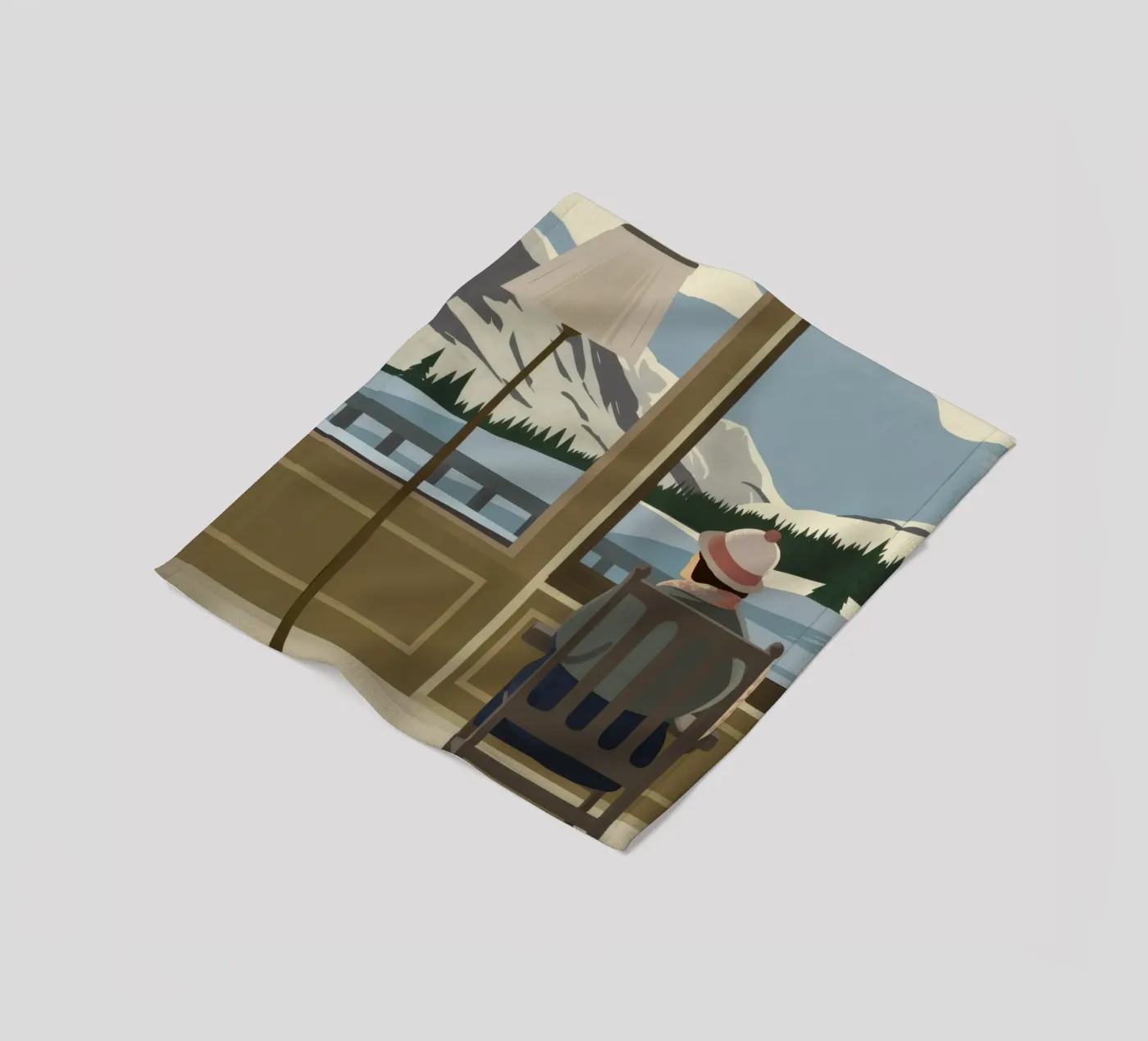 Tranquil Window View fleece blanket by Bring Haven