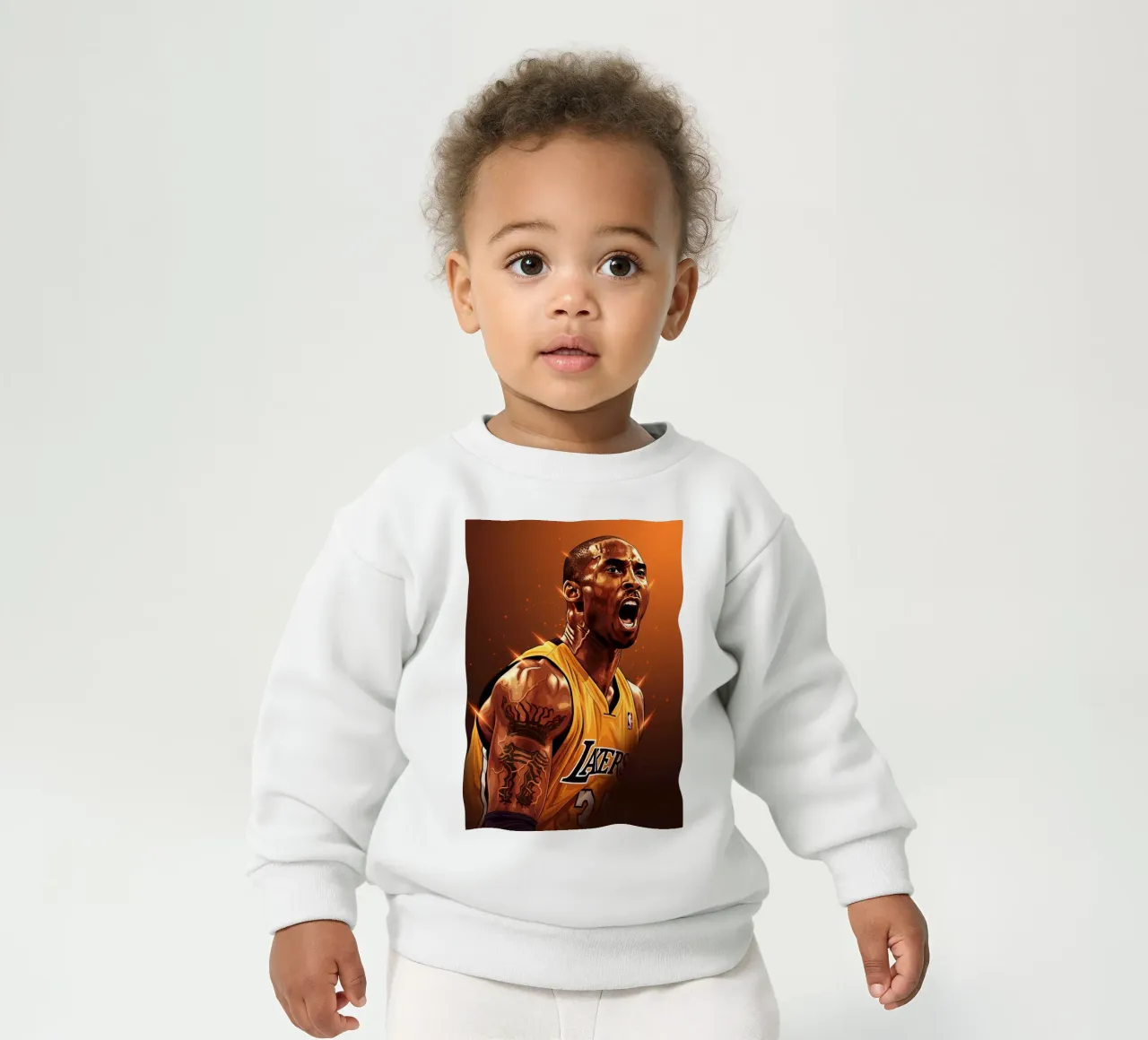 Kobe Bryant portrait (4) felpa neonato da Lembayung art