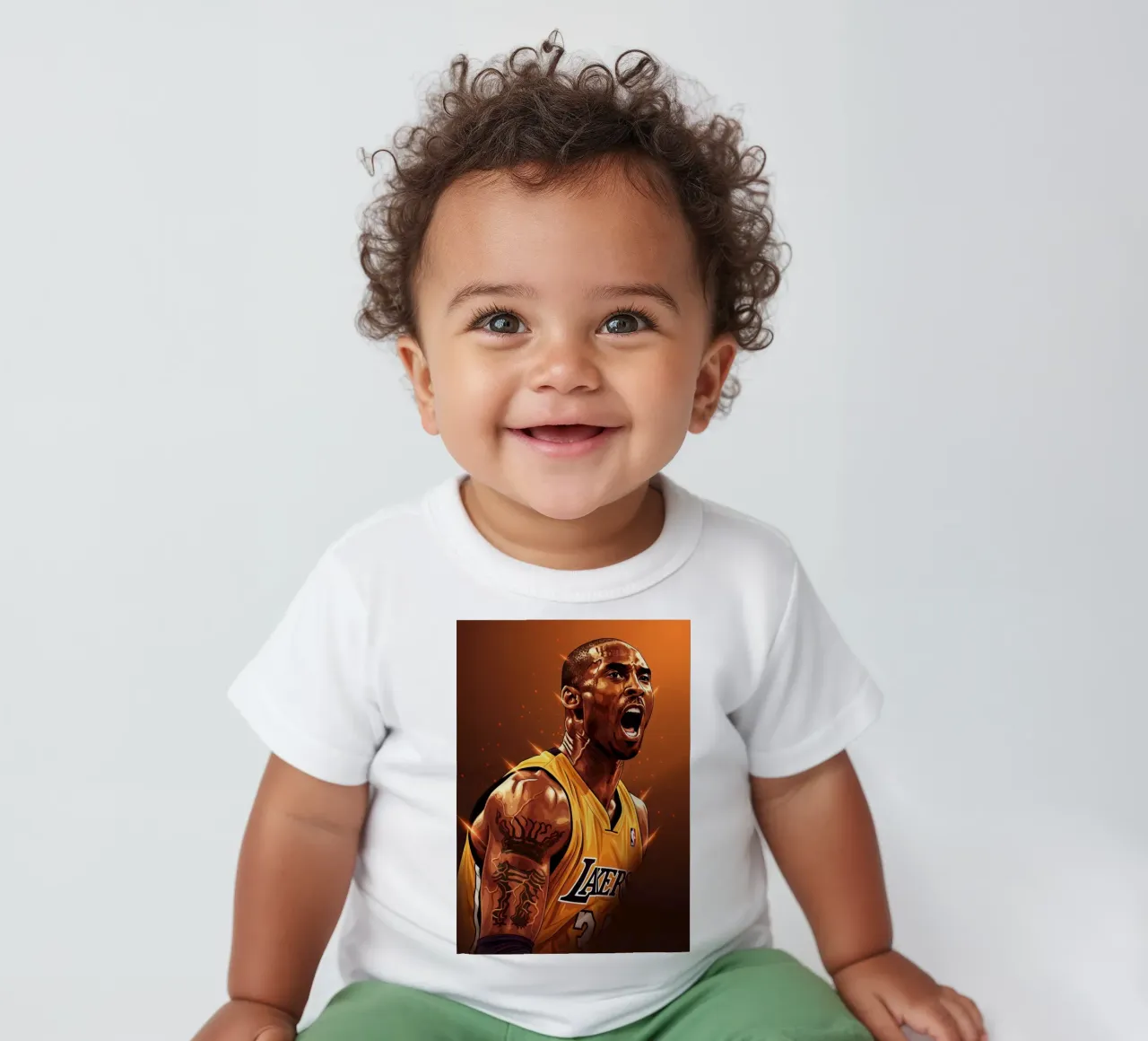 Kobe Bryant portrait (4) maglietta neonato da Lembayung art