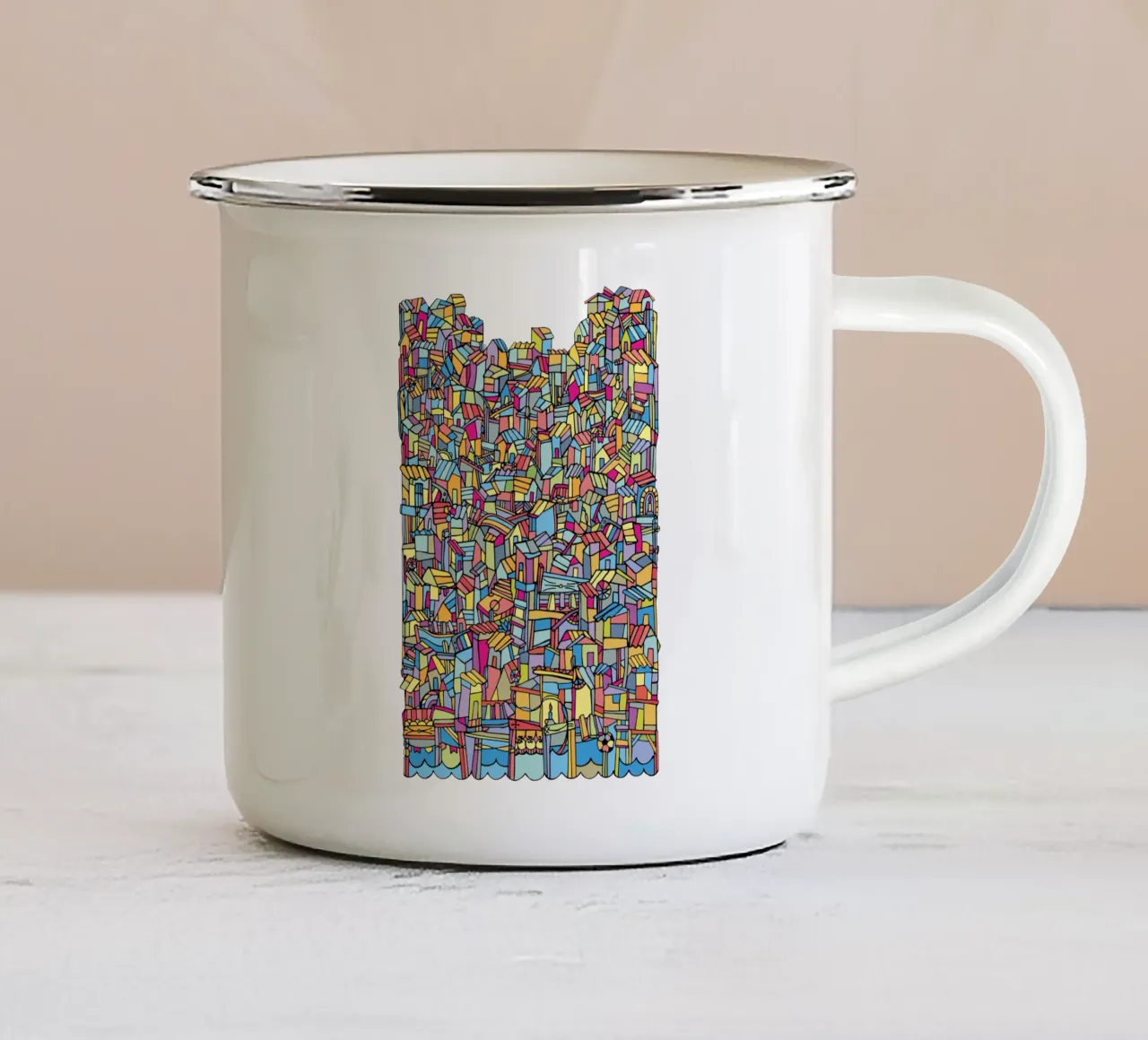 Favela IV tazza in smalto da Ninhol