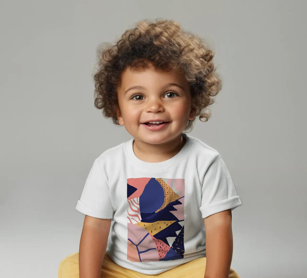 Dynamic Geometric Collage baby t-shirt by Solar Paint