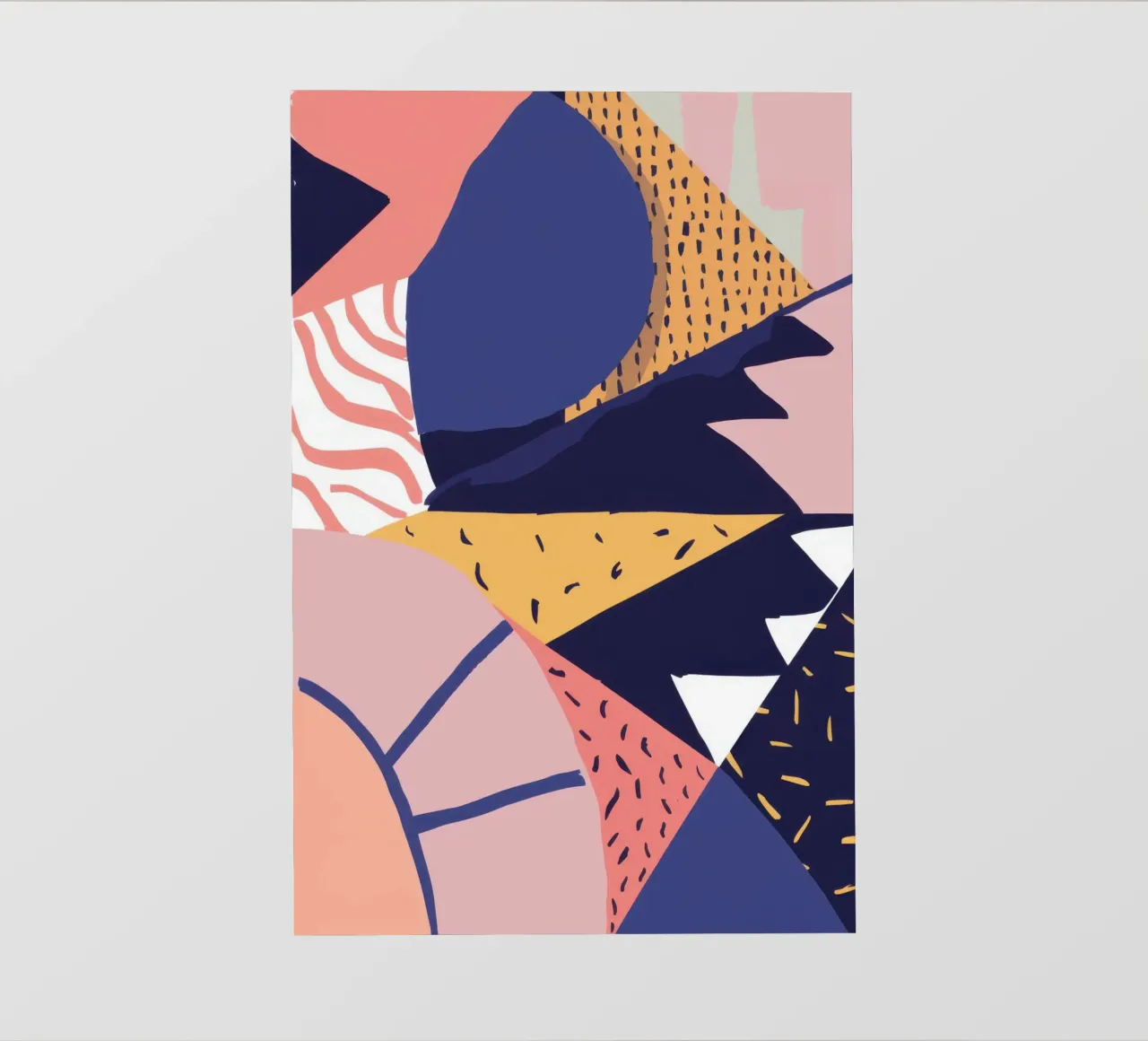 Collage geometrico dinamico telo in pvc da Solar Paint
