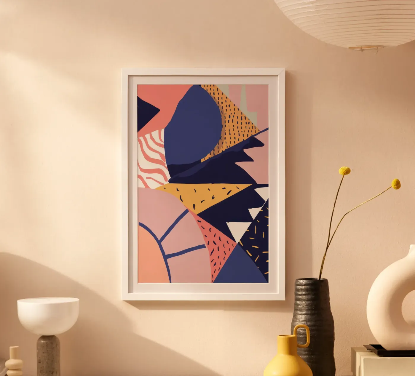 Dynamic Geometric Collage poster by Solar Paint