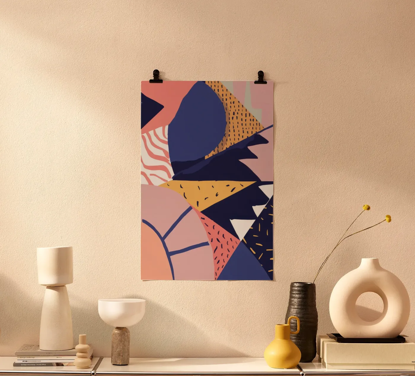 Dynamic Geometric Collage poster by Solar Paint