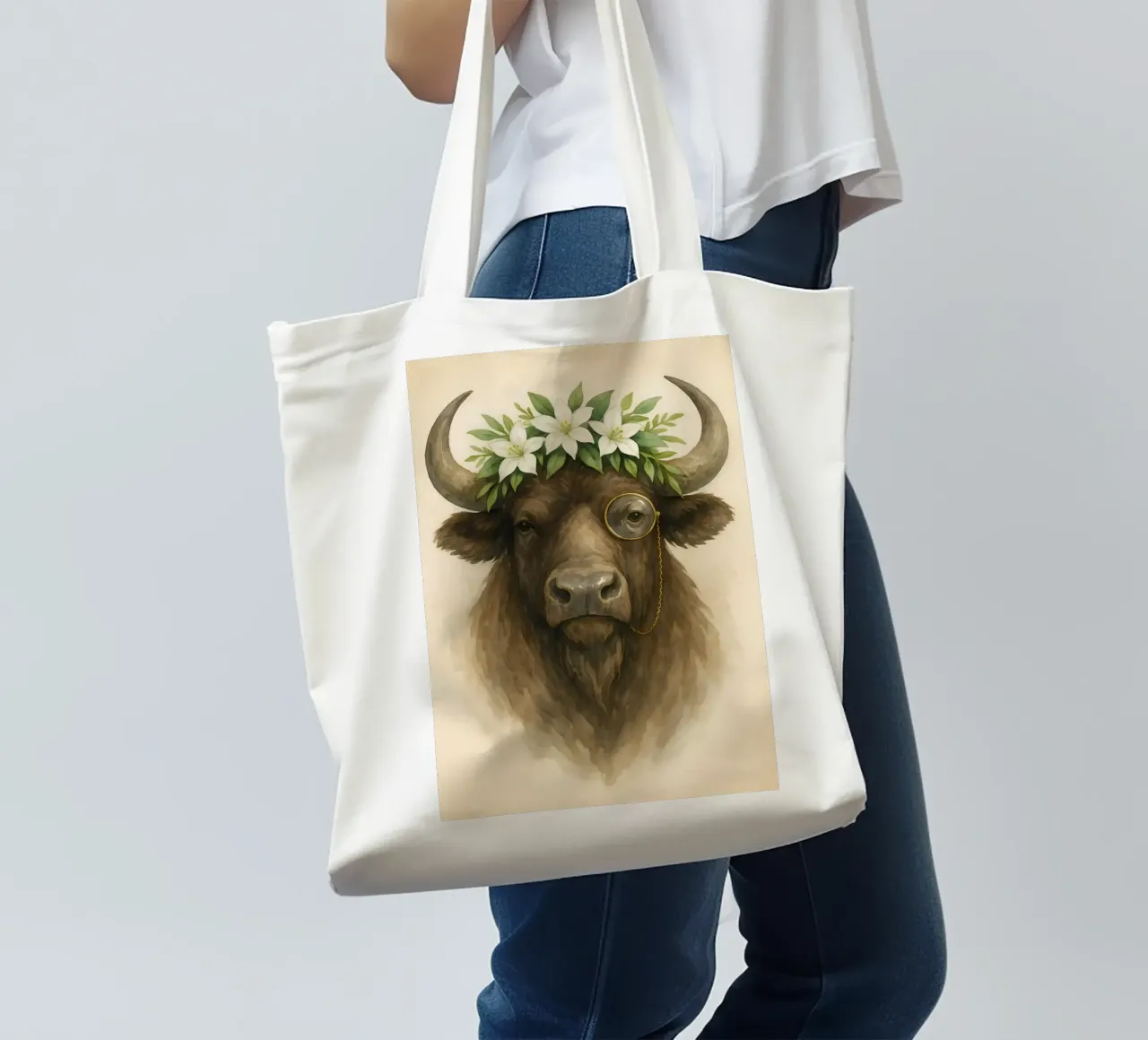 Il Nobile Bisonte di Buffalo borsa in juta da Graceful Desine