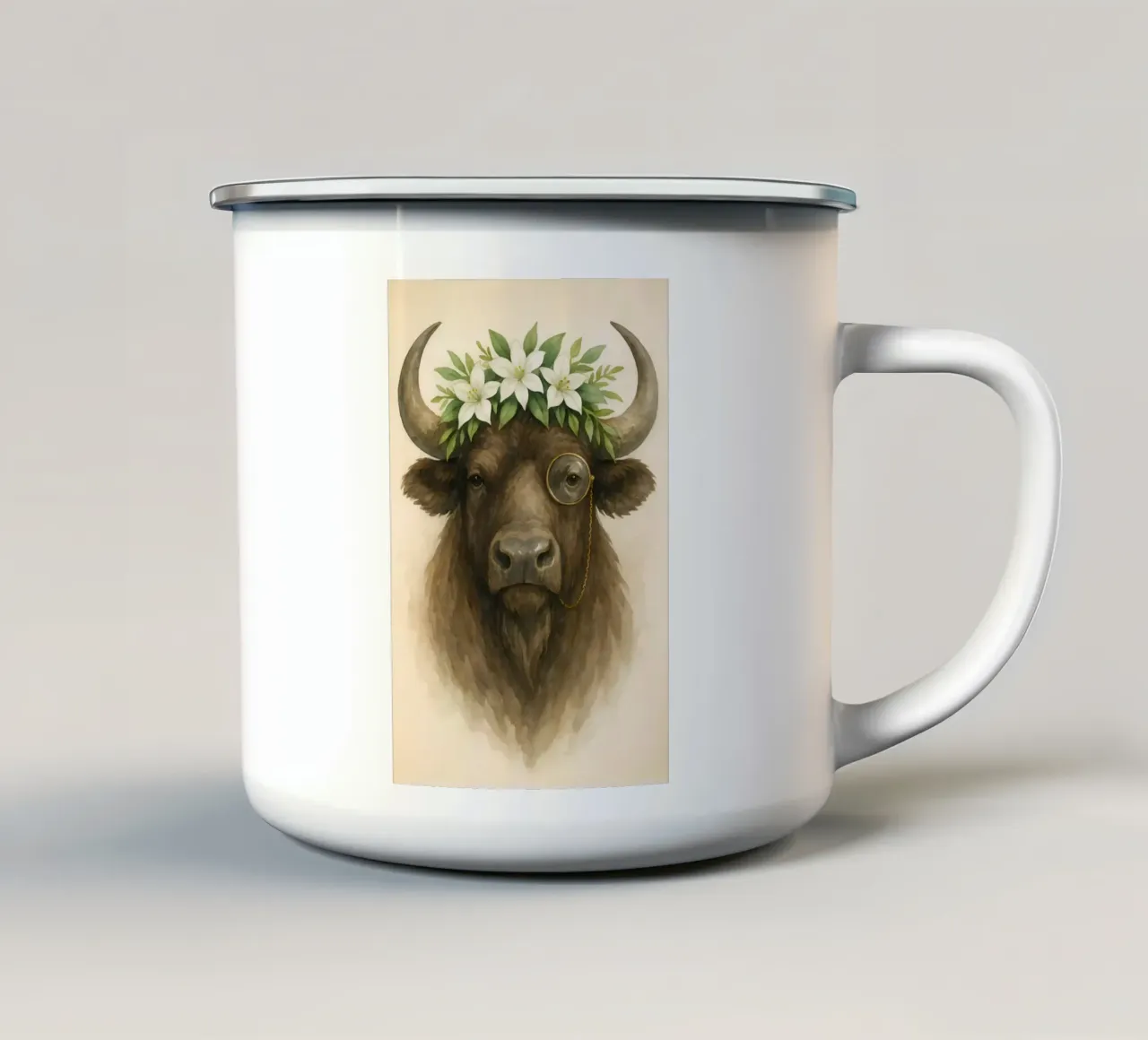 Il Nobile Bisonte di Buffalo tazza in smalto da Graceful Desine