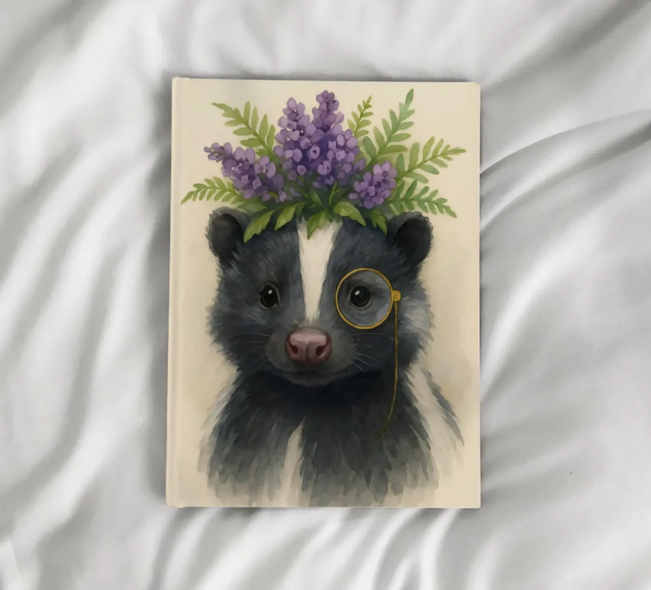 Lavender & Logic: The Gentleman Skunk notebook by Graceful Desine