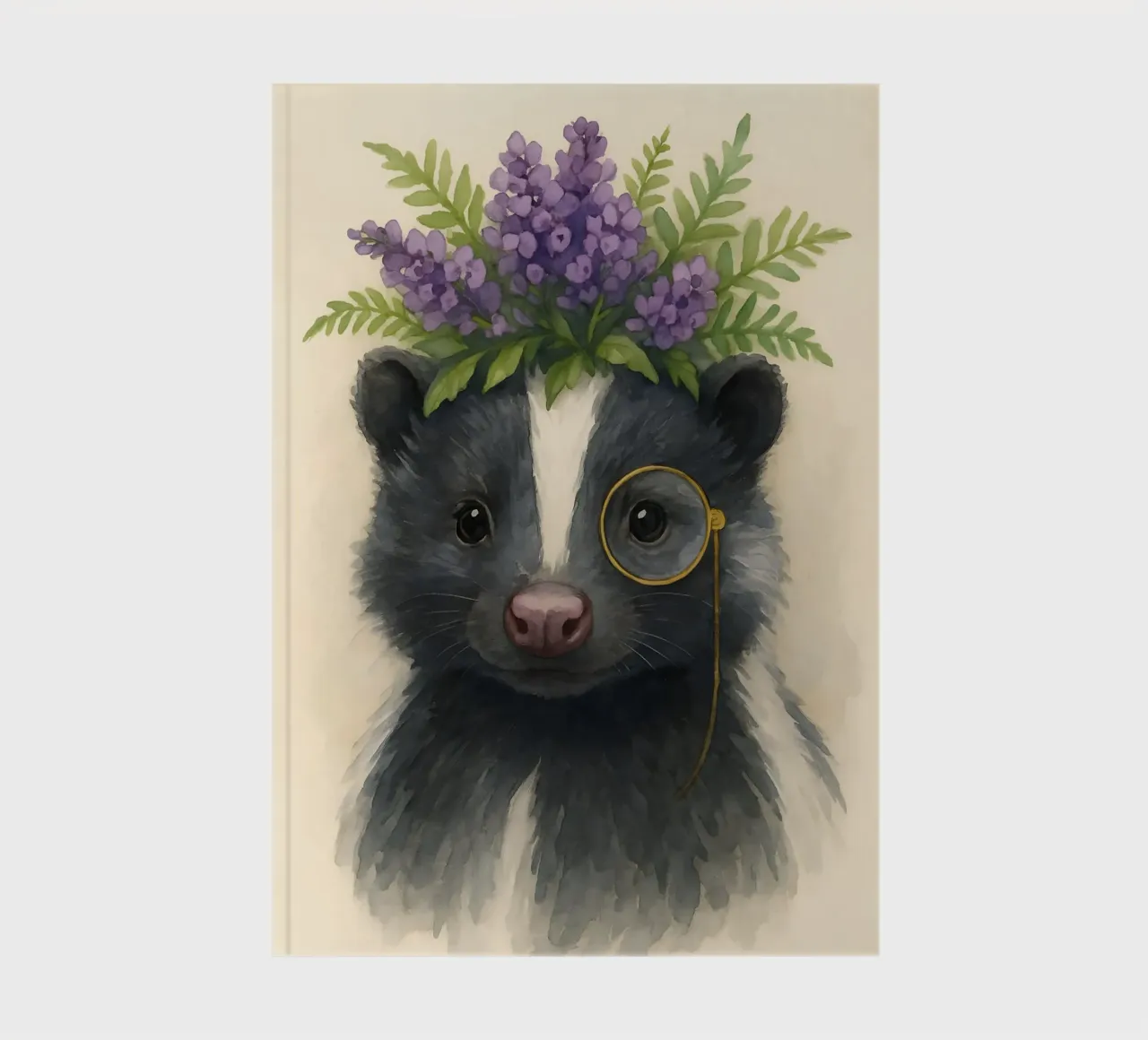Lavender & Logic: The Gentleman Skunk notebook by Graceful Desine