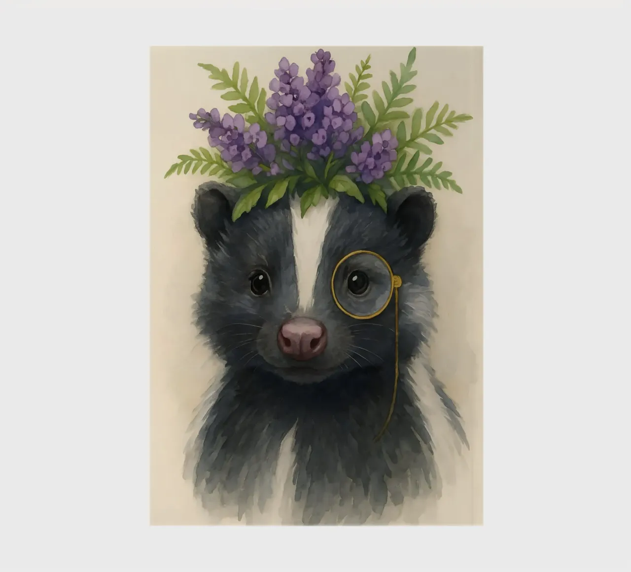Lavender & Logic: The Gentleman Skunk notebook by Graceful Desine