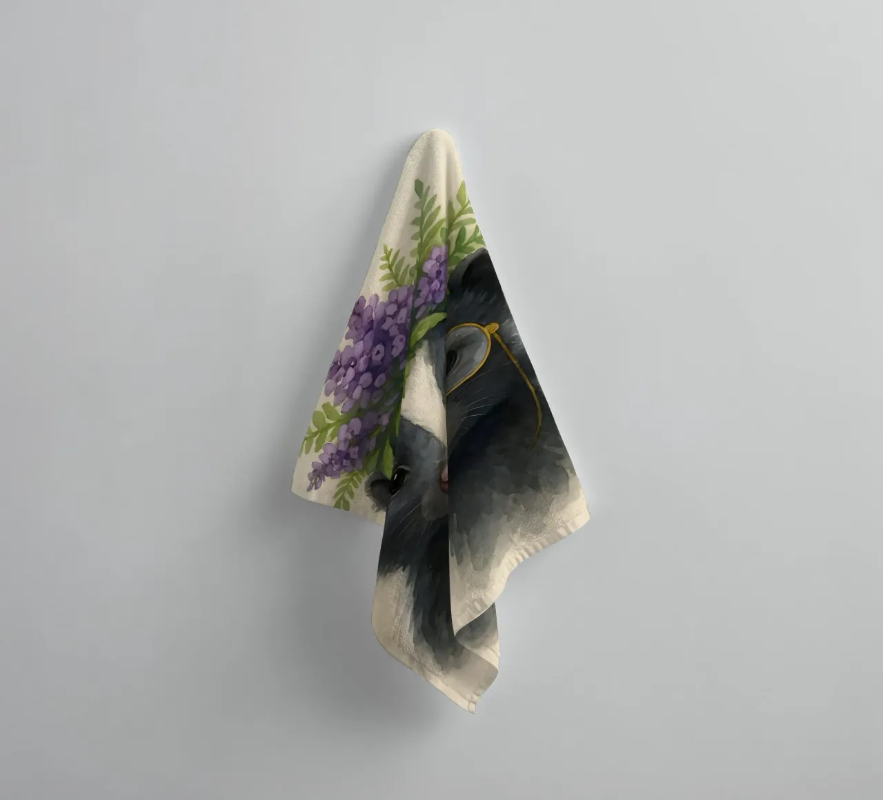 Lavender & Logic: The Gentleman Skunk towel by Graceful Desine