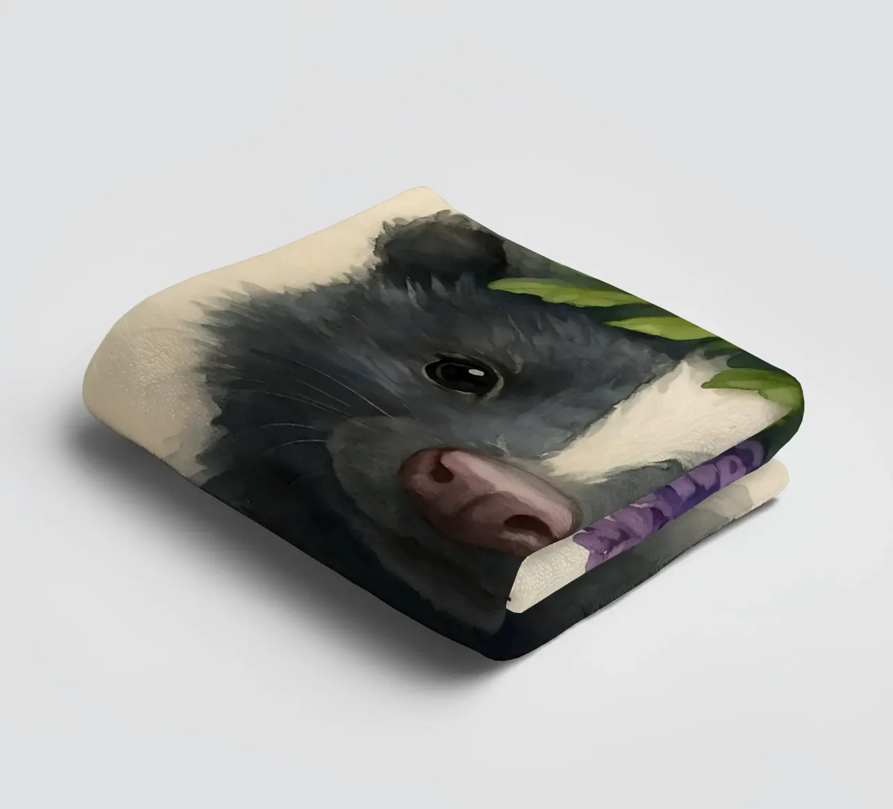 Lavender & Logic: The Gentleman Skunk towel by Graceful Desine