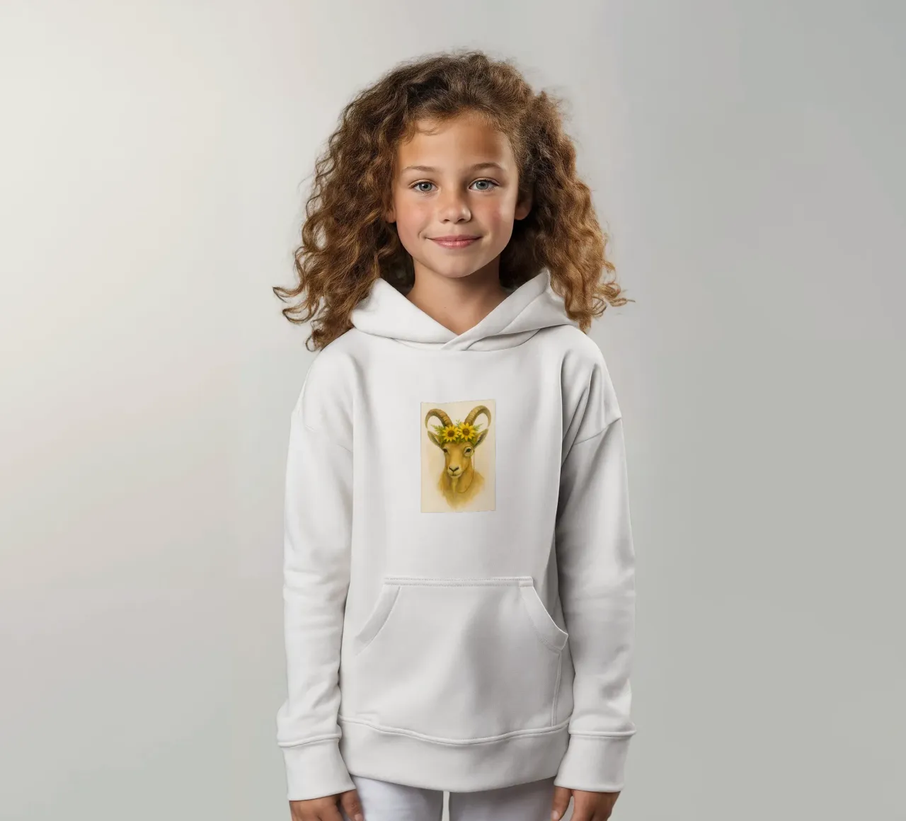 Saggezza al sole: La Capra Dapper felpa bambino con cappuccio da Graceful Desine