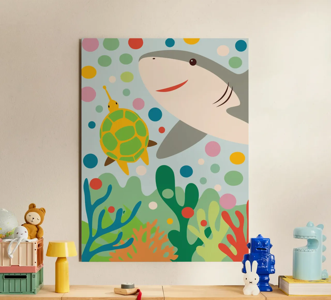 Squali e tartarughe alluminio dibond da CUTE ANIMALS