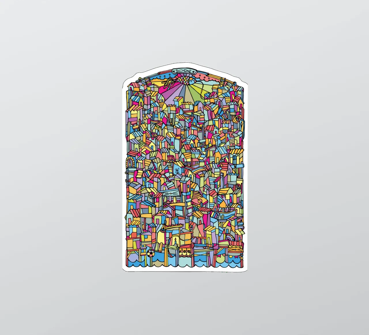 Flat V sticker van Ninhol