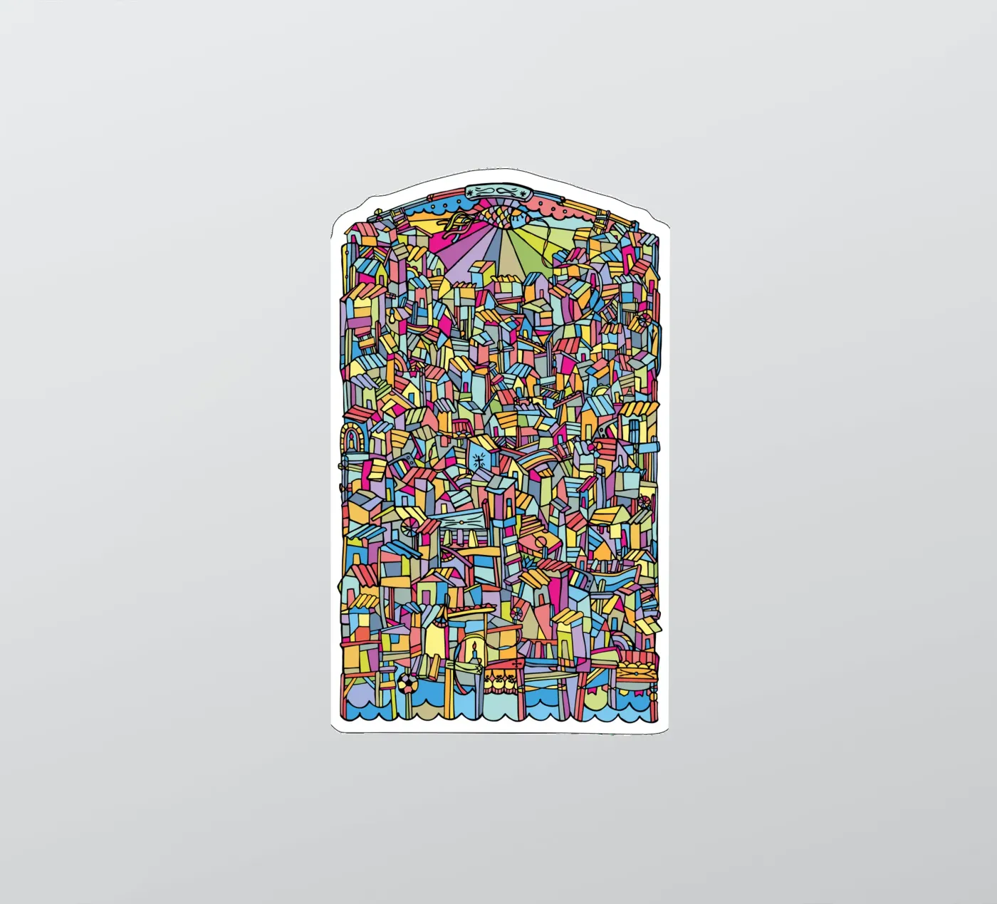 Flat V sticker van Ninhol