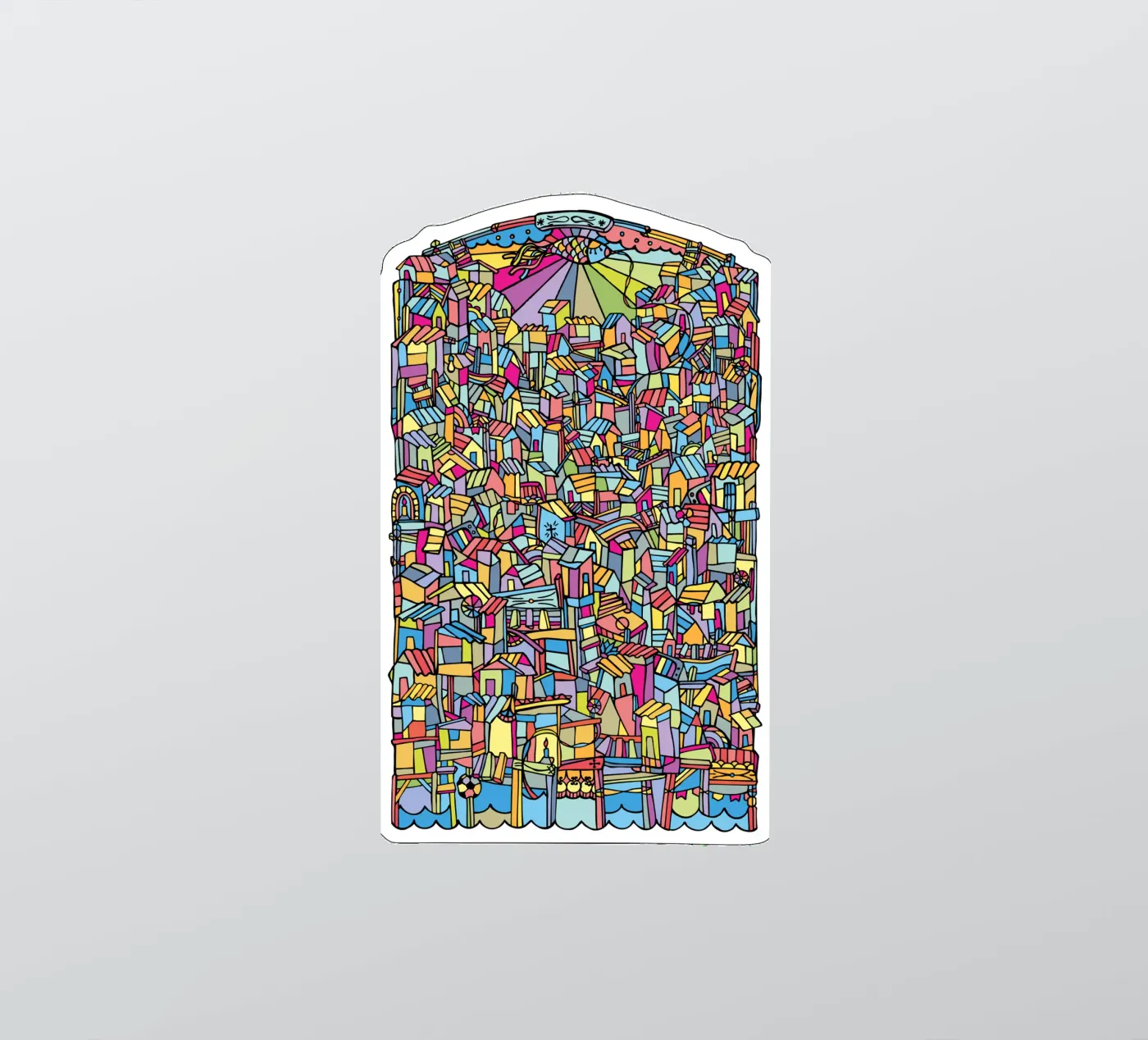 Flat V sticker van Ninhol