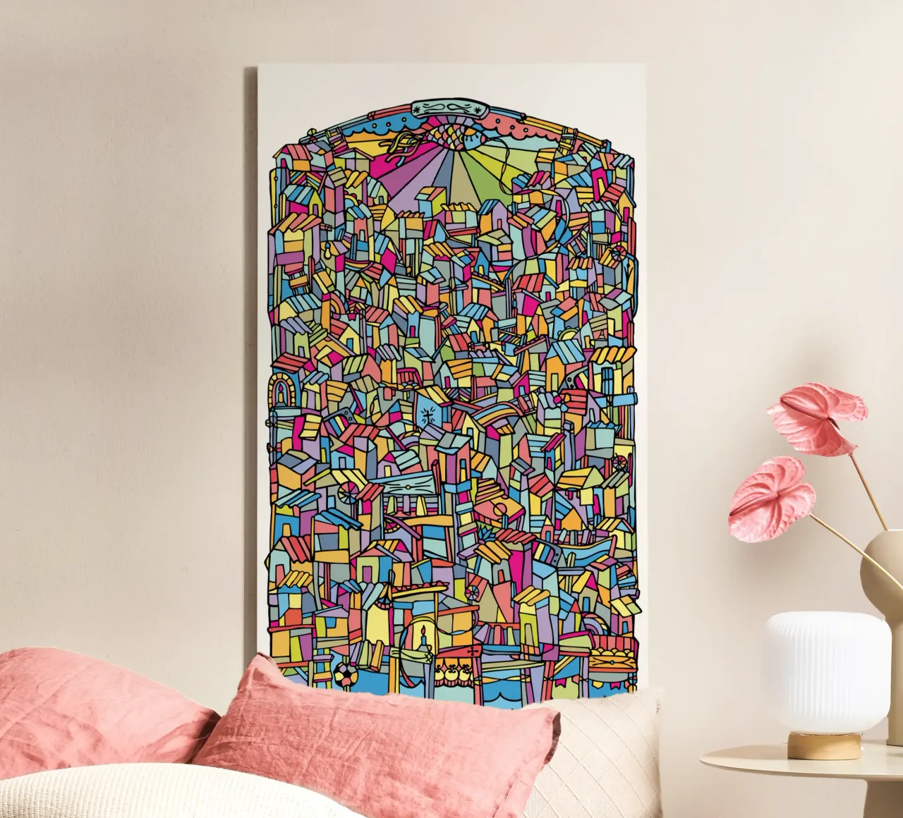 Favela V canvas by Ninhol
