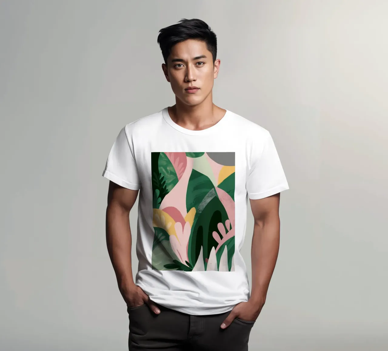 Composizione astratta di foglie t-shirt da Frosh Pallete