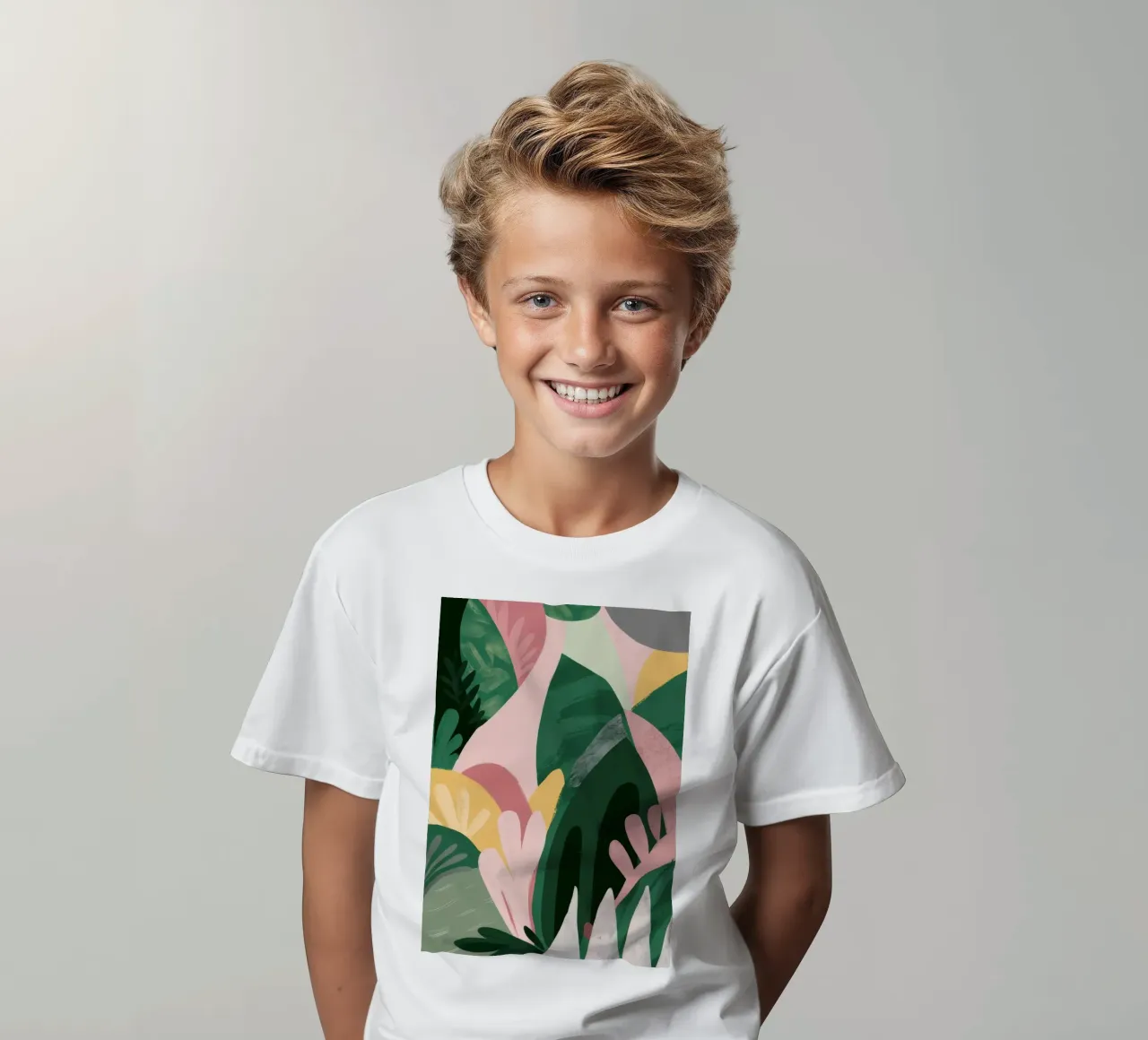 Composizione astratta di foglie t-shirt bambini da Frosh Pallete