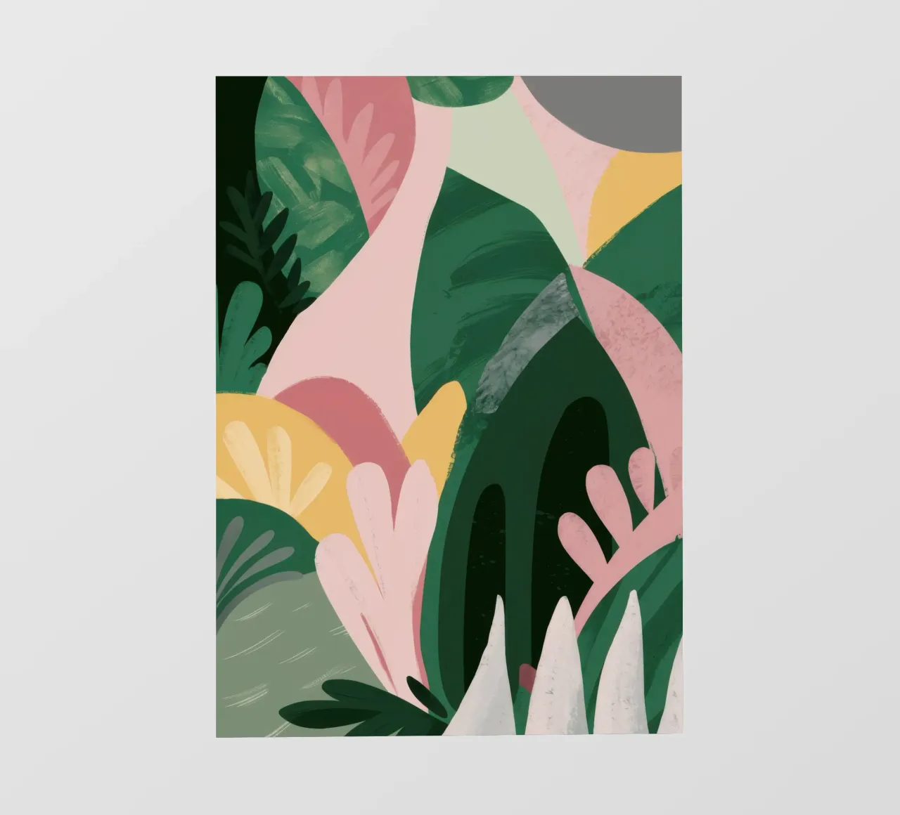 Abstracte bladcompositie fotobehang van Frosh Pallete