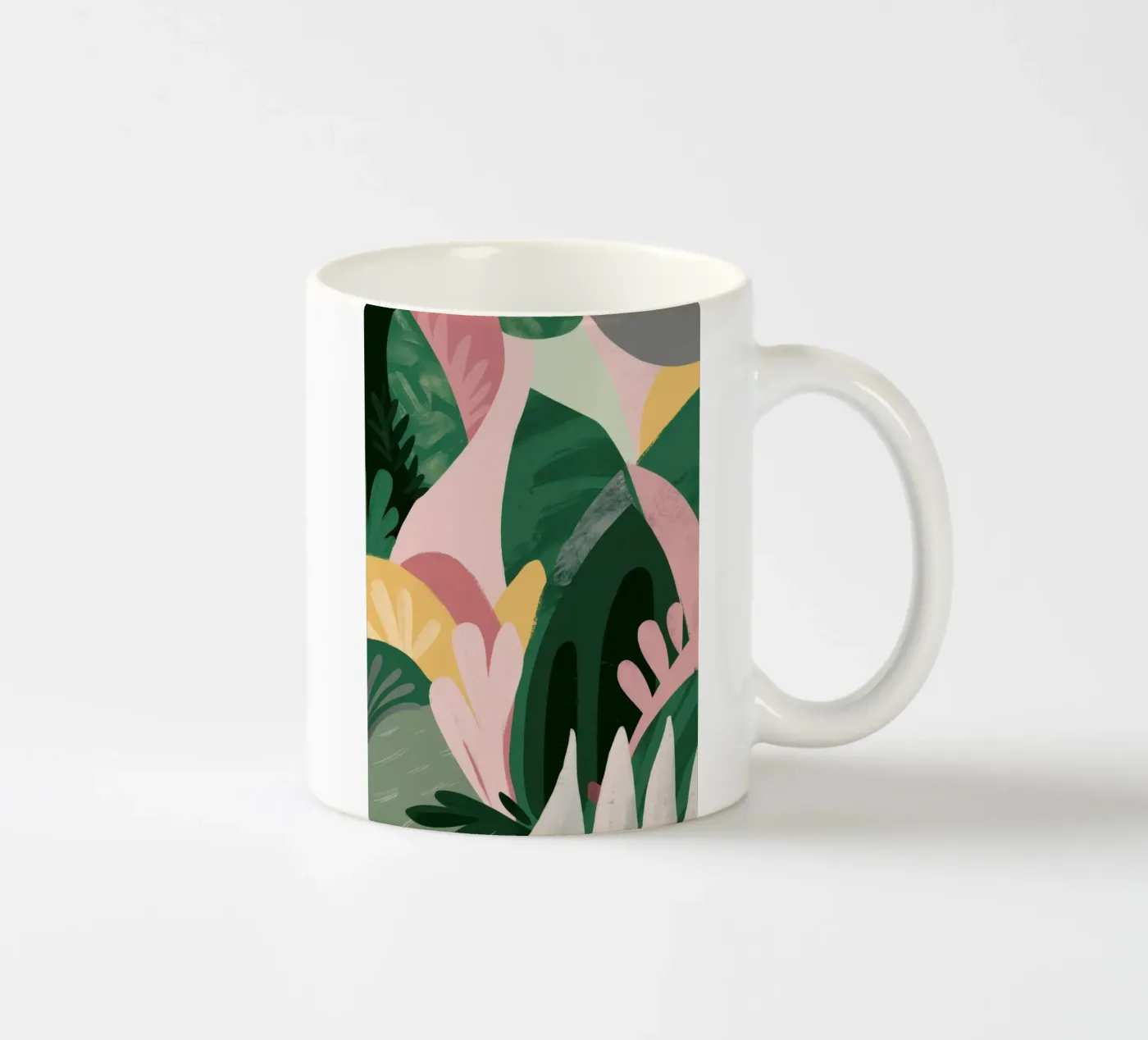 Abstract Leaf Composition ceramic mug by Frosh Pallete